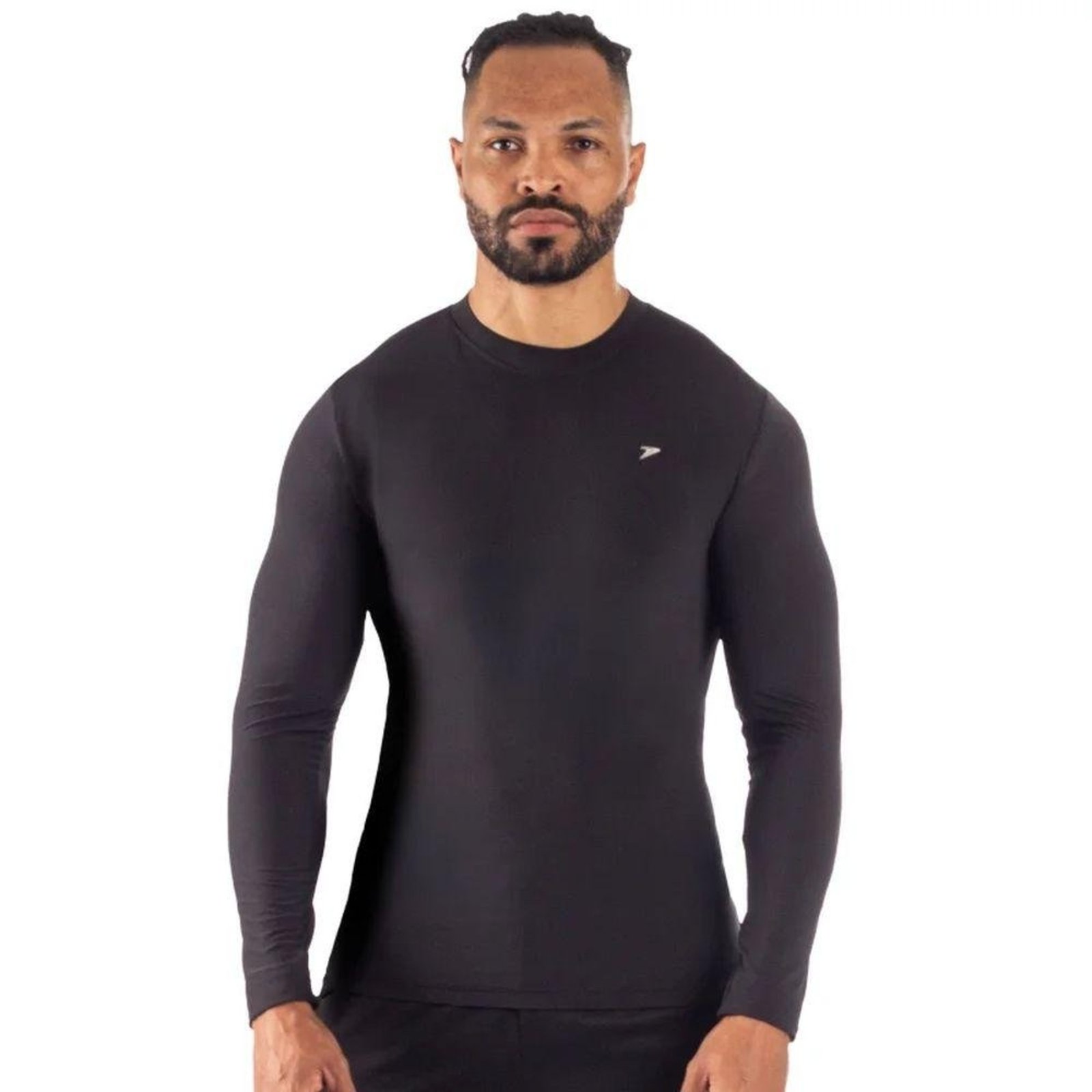 Camiseta Poker Manga Longa Térmica Skin New Masculina Preto Preto