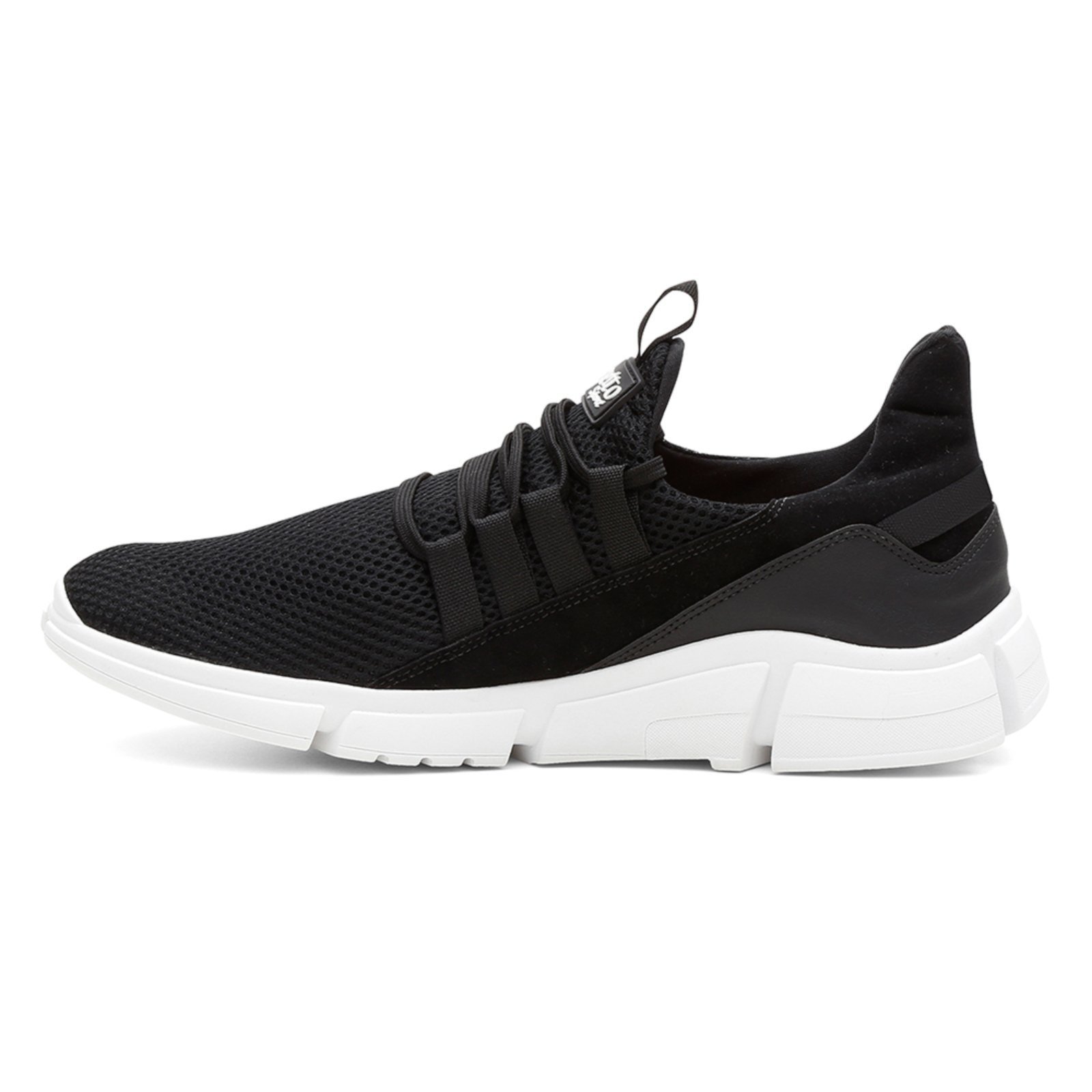 Tênis Esportivo Running Masculino Preto e Branco