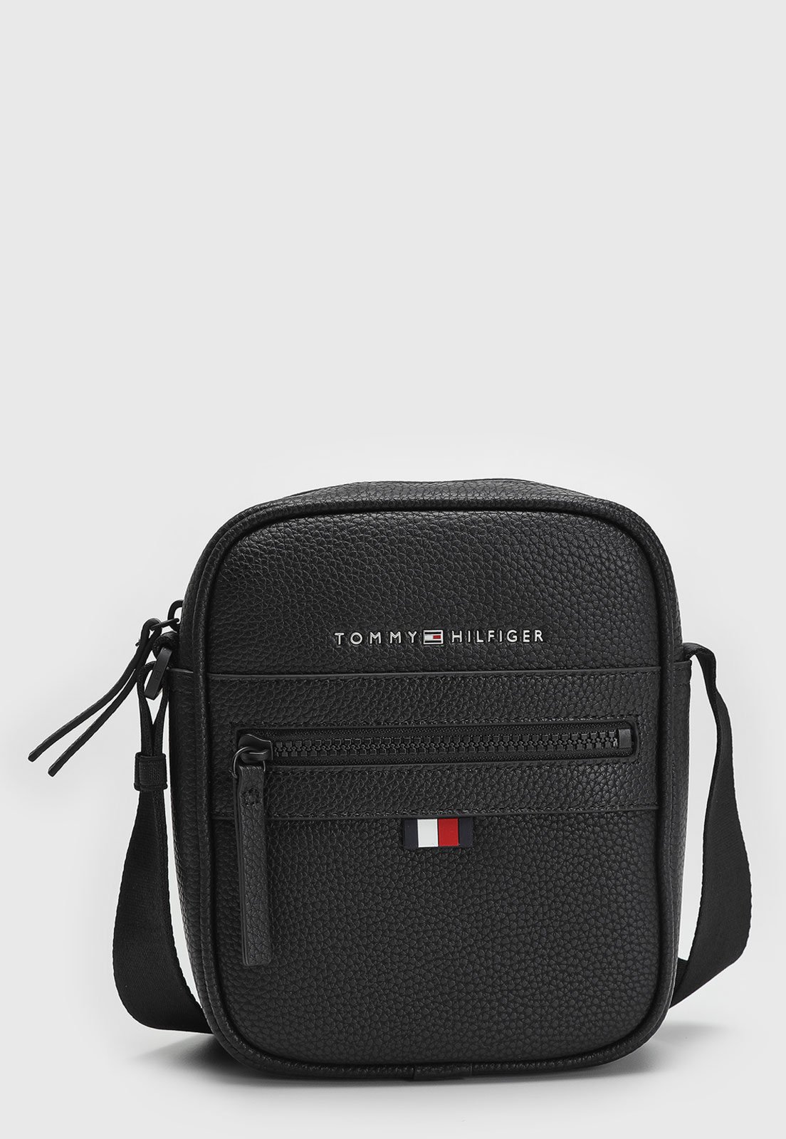 Bolsa Transversal Tommy Hilfiger Alça Ajustável Preta