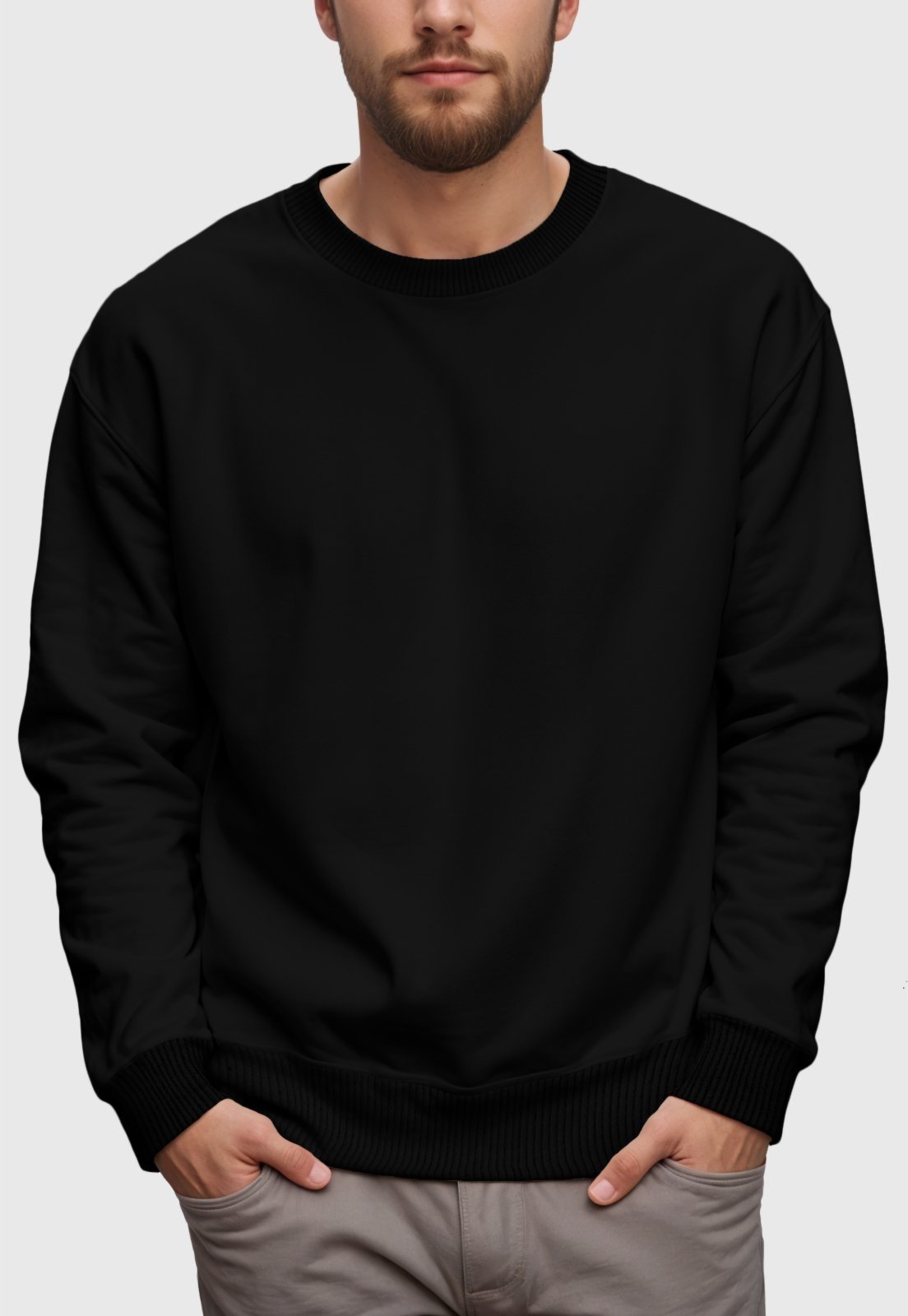 Kit 2 Moletons Masculinos Gola Redonda Benellys Preto Marinho