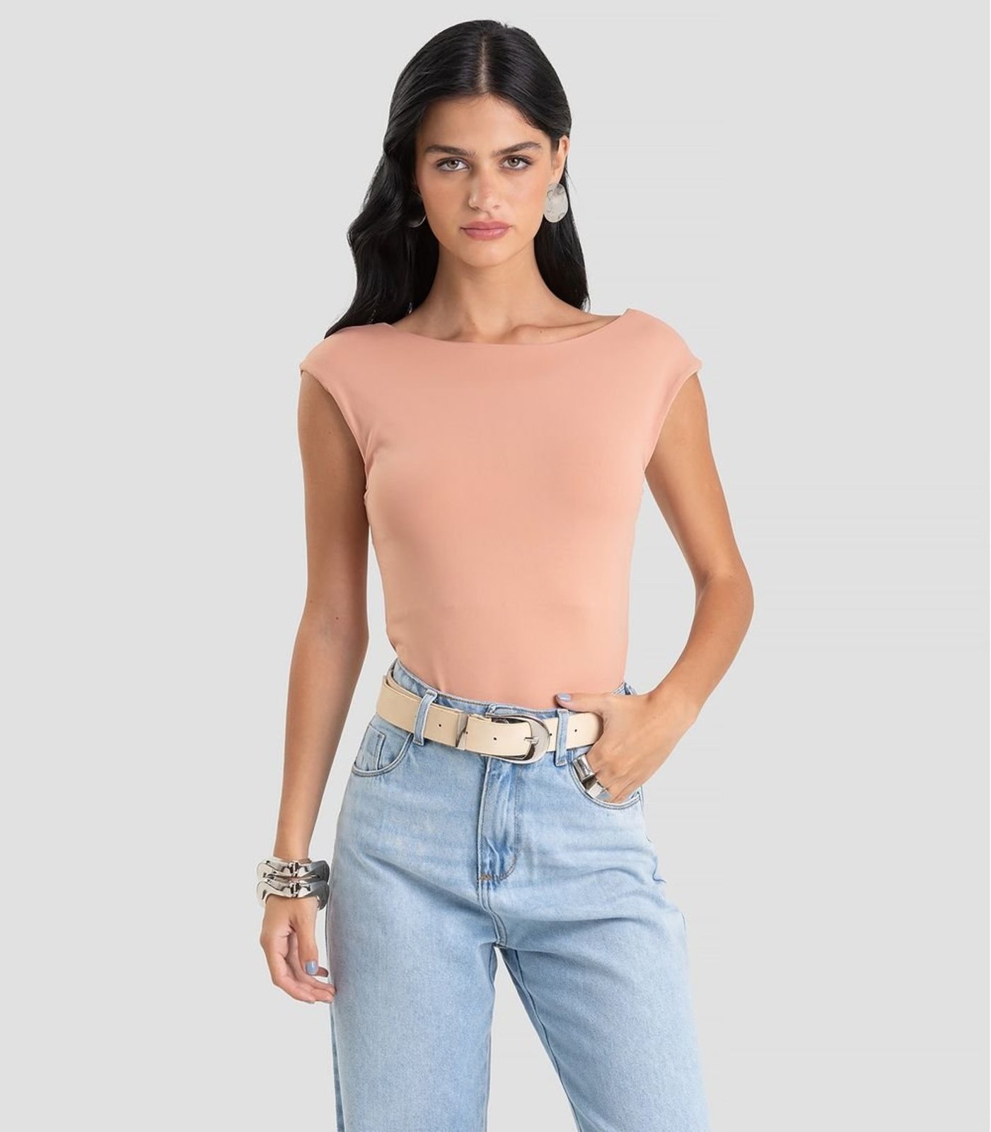 Blusa Feminina Em Tecido Poliamida Dianna Marrom