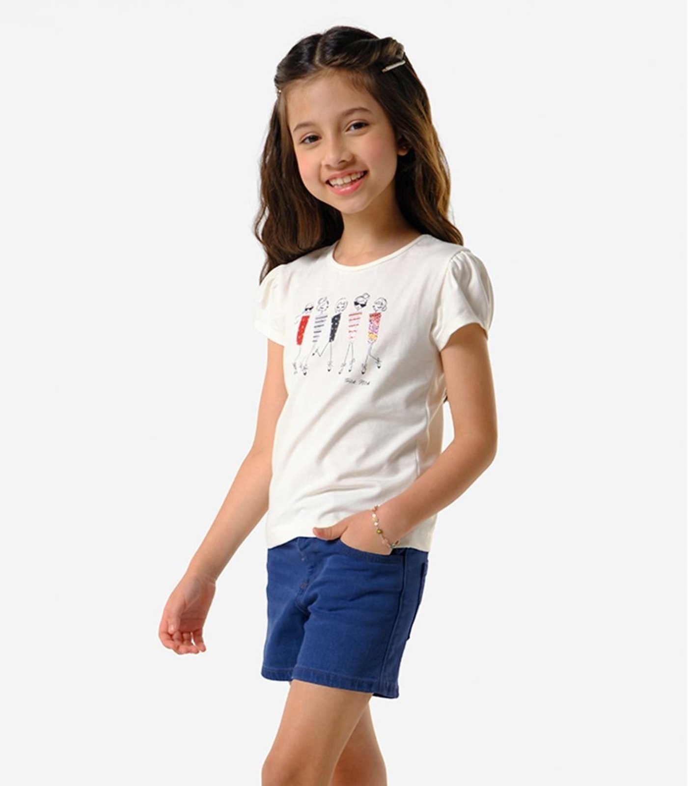 Infantil - Conjunto Blusa Com Shorts Trick Nick Bege
