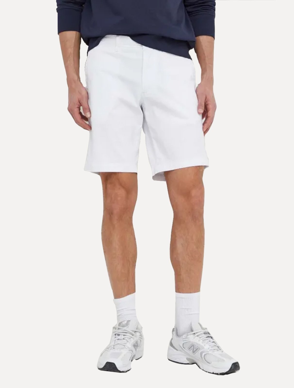 Bermuda Tommy Hilfiger Masculina de Sarja Stretch Branca