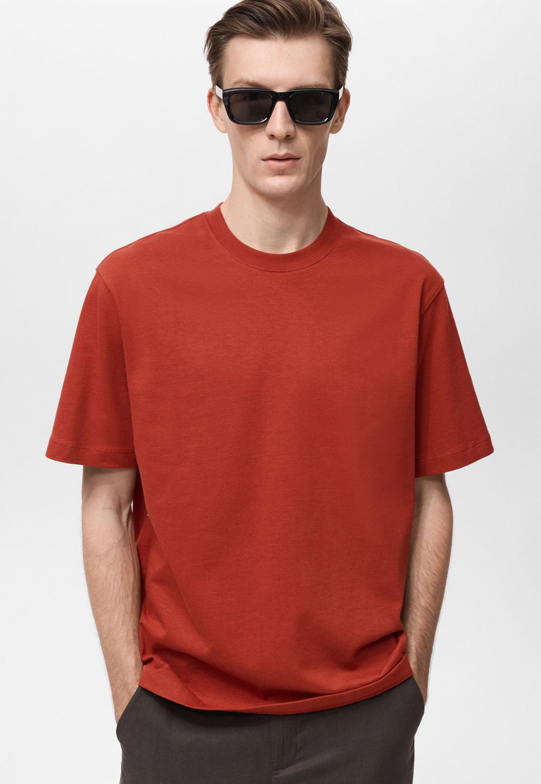 Camiseta Mango Reta Anouk Vermelha