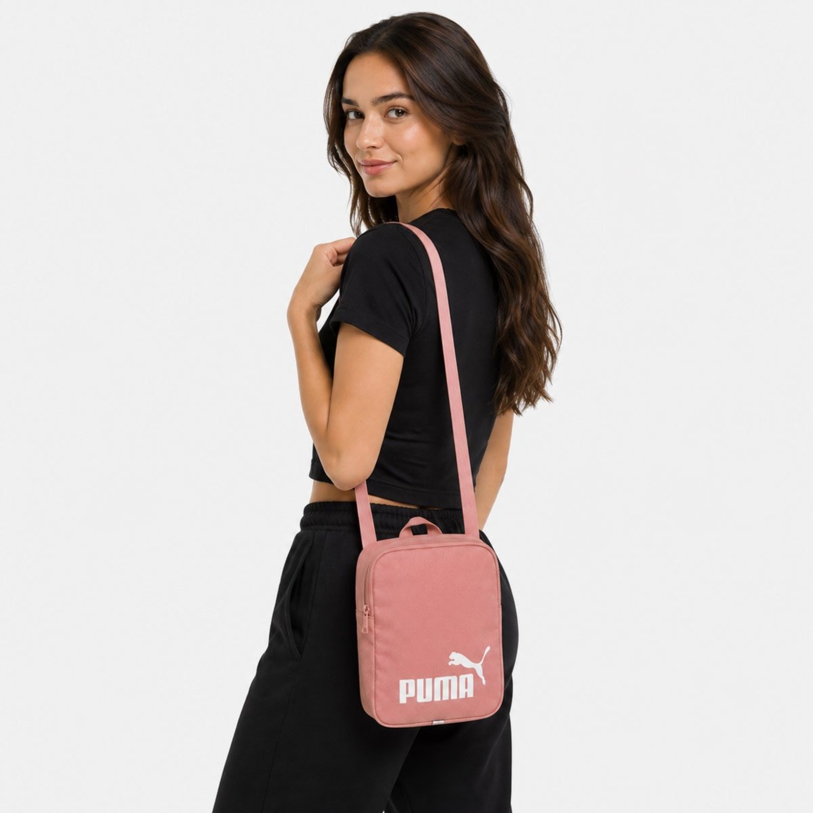 Bolsa Puma Phase Portable W Rosa e Branca