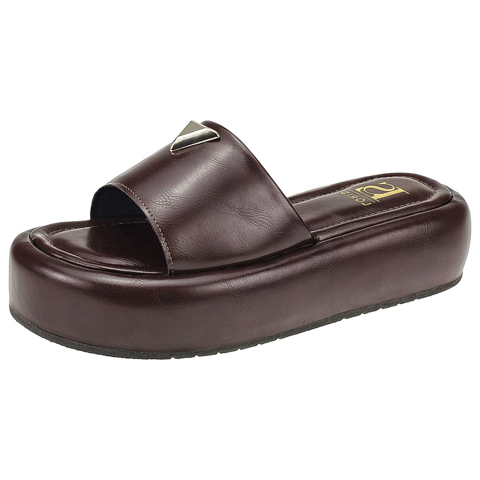 Tamanco Lóris Shoes Feminino Flatform Plataforma Fashion Confort 043-001 Café