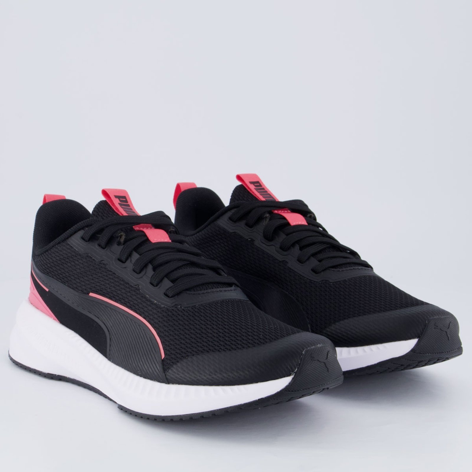 Vista 3 Tênis Puma Flyer Lite 3 Feminino Preto e Rosa preto rosa Puma preto rosa