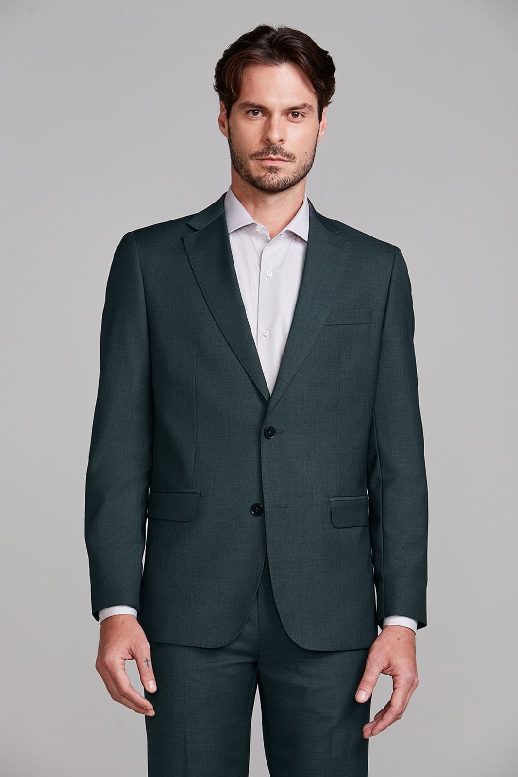 HIGHSTIL Terno Slim Fit PV Liso - Cinza Chumbo