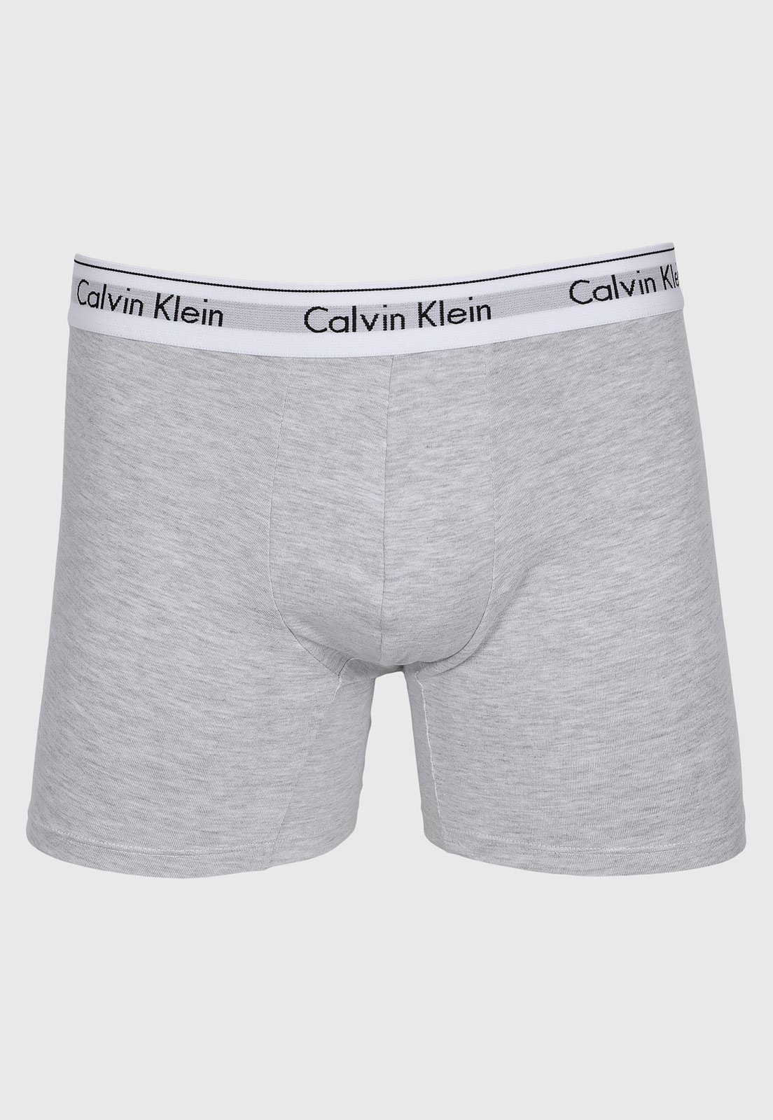 Cueca Masculina Calvin Klein Underwear Boxer Cós Logo Cinza