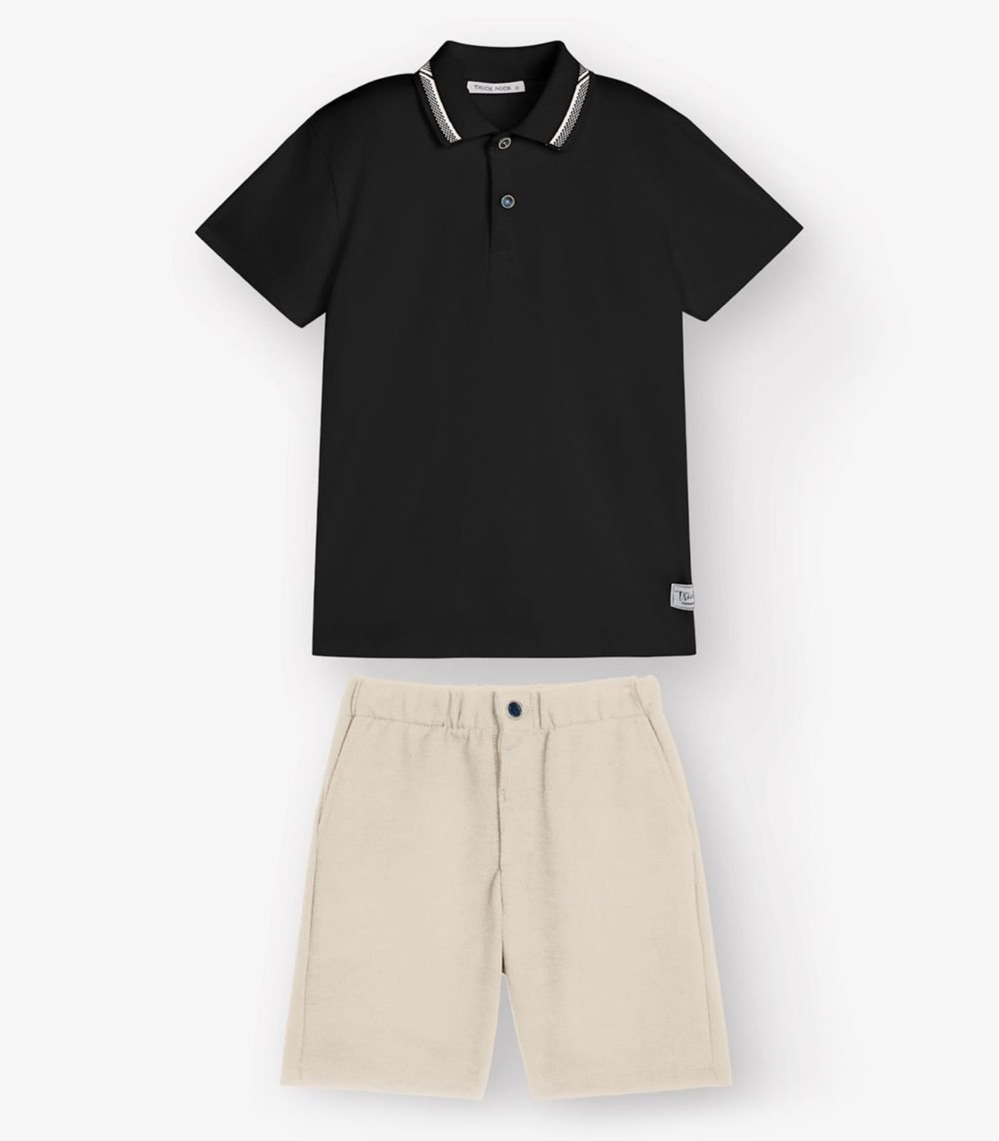 Vista 2 Infantil - Conjunto Polo com Bermuda Menino Trick Nick preto Trick Nick preto