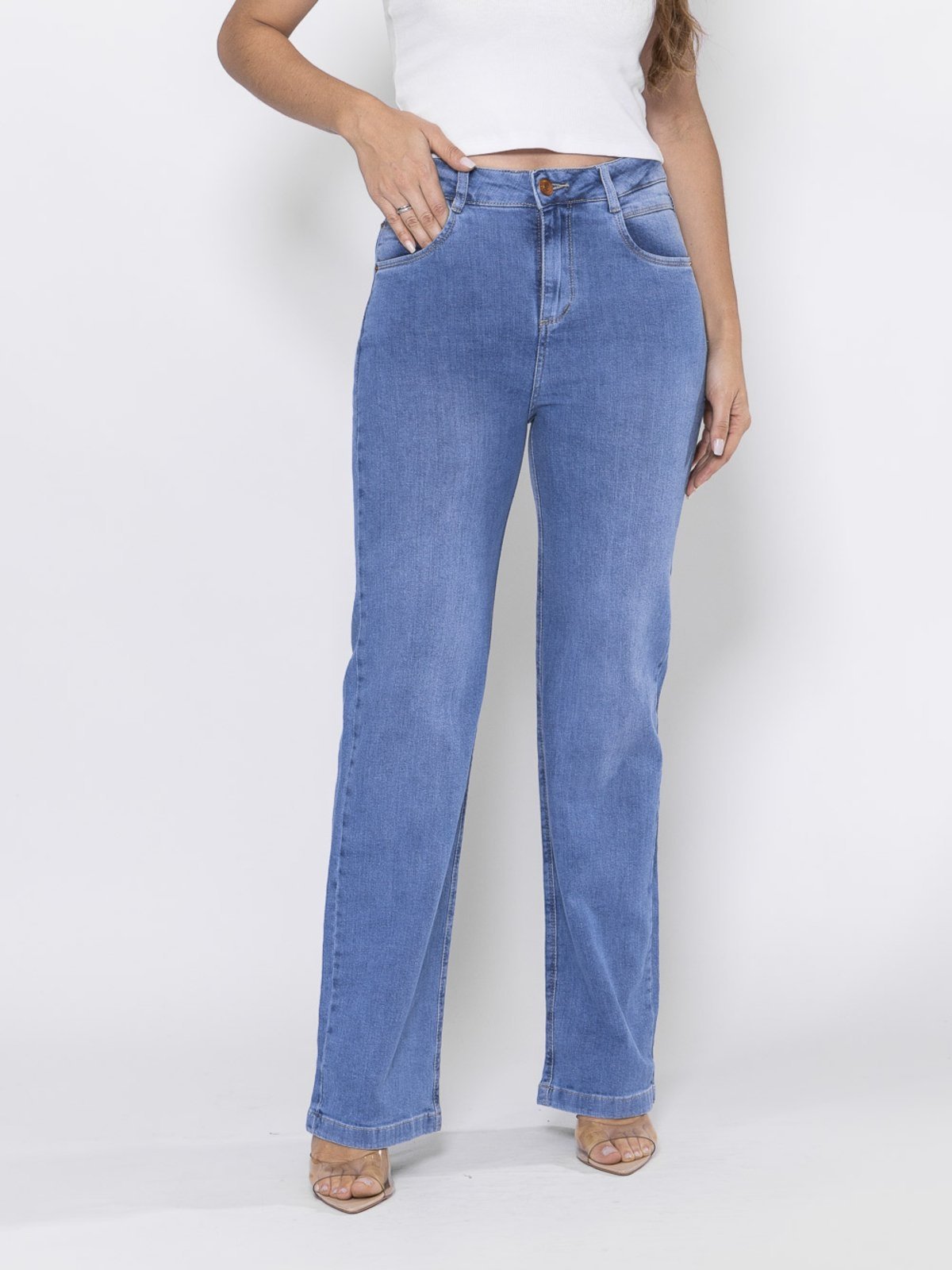 Calça Feminina Jeans Reta Crocker – 50803