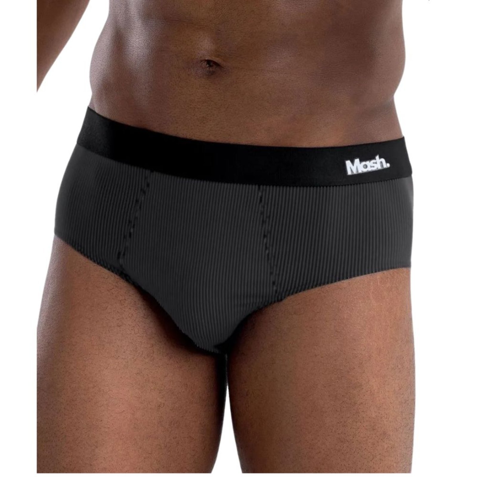 Cueca Slip Mash Microfibra Risca de Giz Adulto 45.01