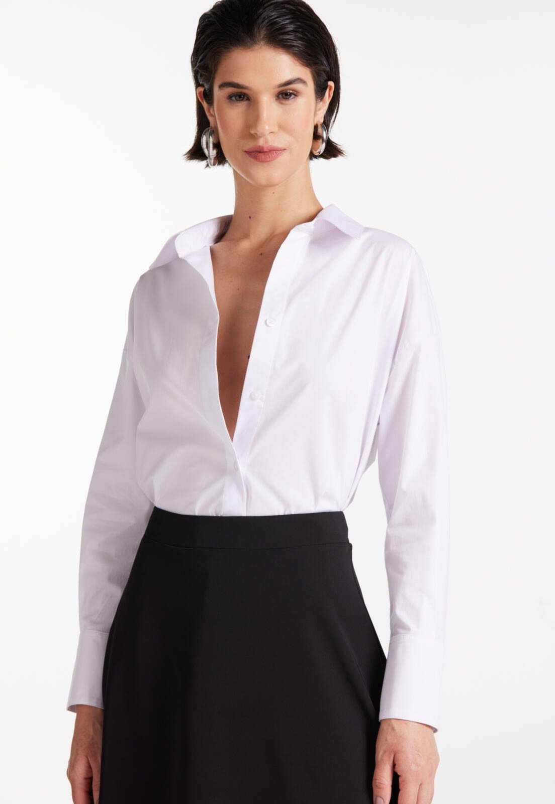 Camisa Tricoline Manga Longa Traymon – Branco – Gg