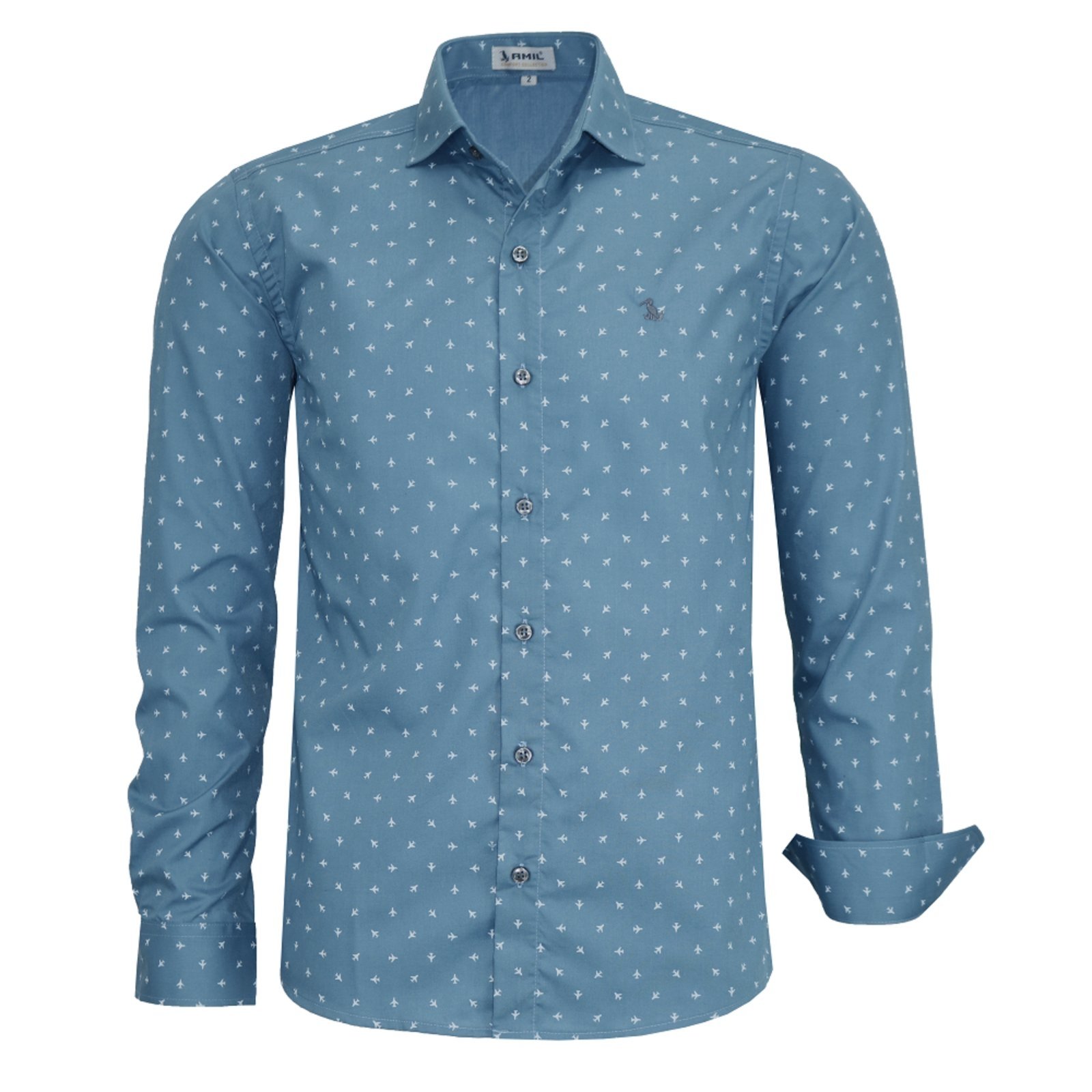 Camisa Manga Longa Estampada Original Amil Cor4