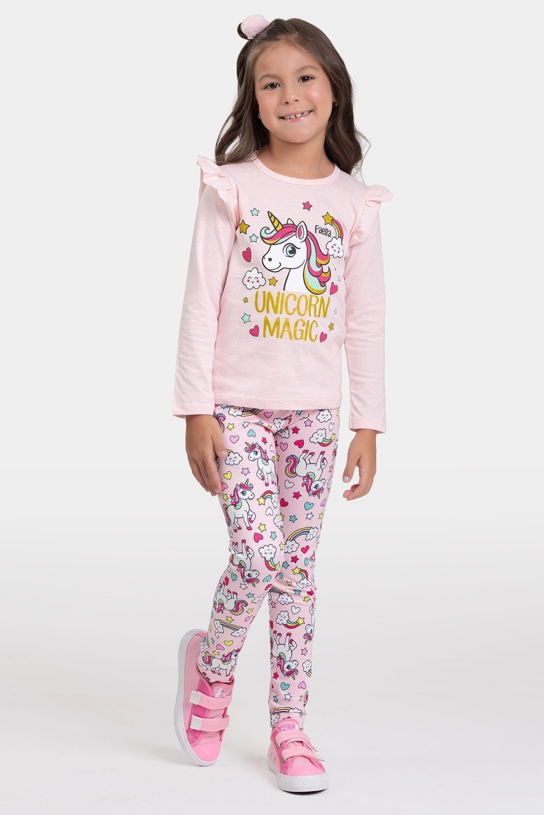 Infantil - Conjunto Meia Estação Feminino Unicorn Magic - Rosa