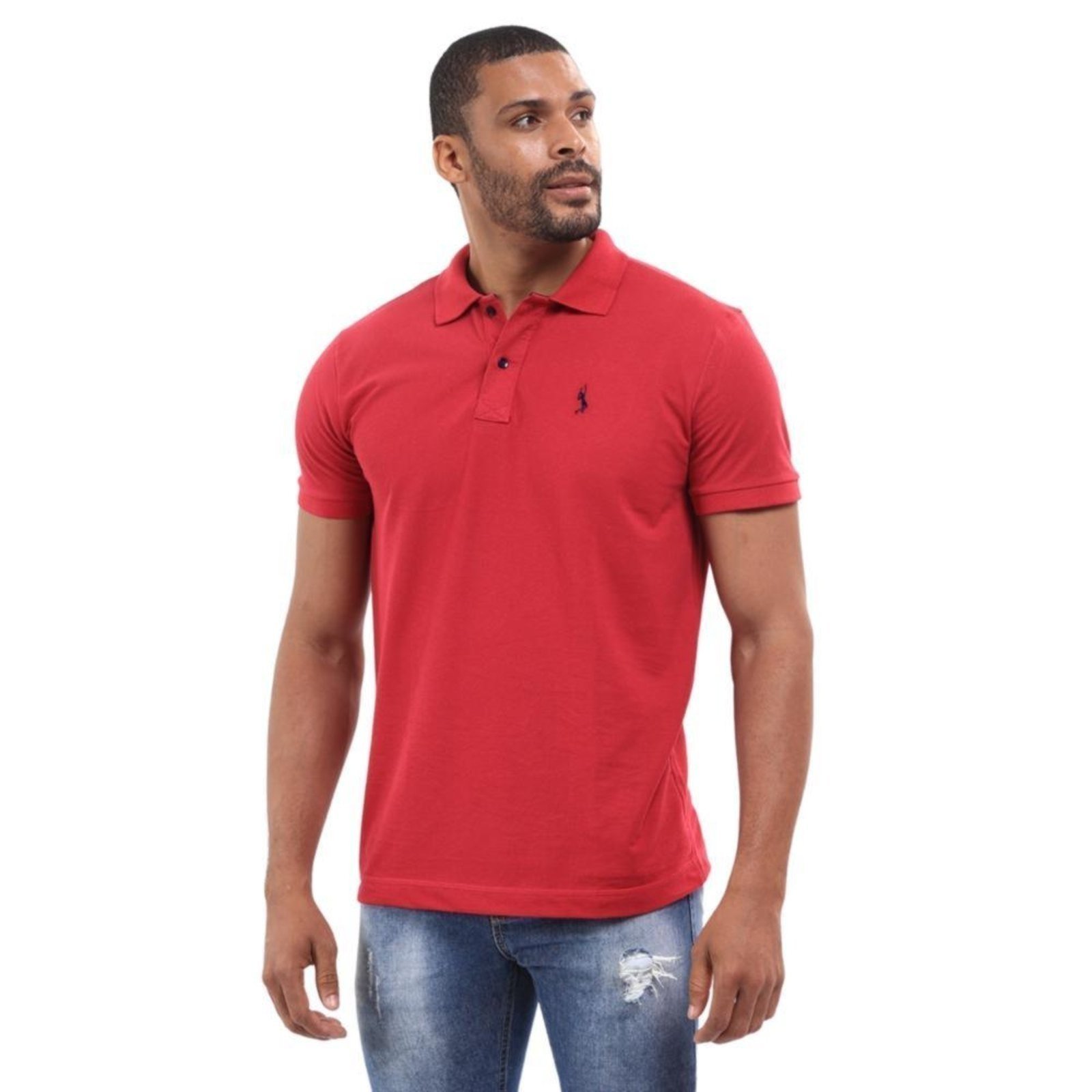 Camisa Polo Masculina Piquet Algodão Casual