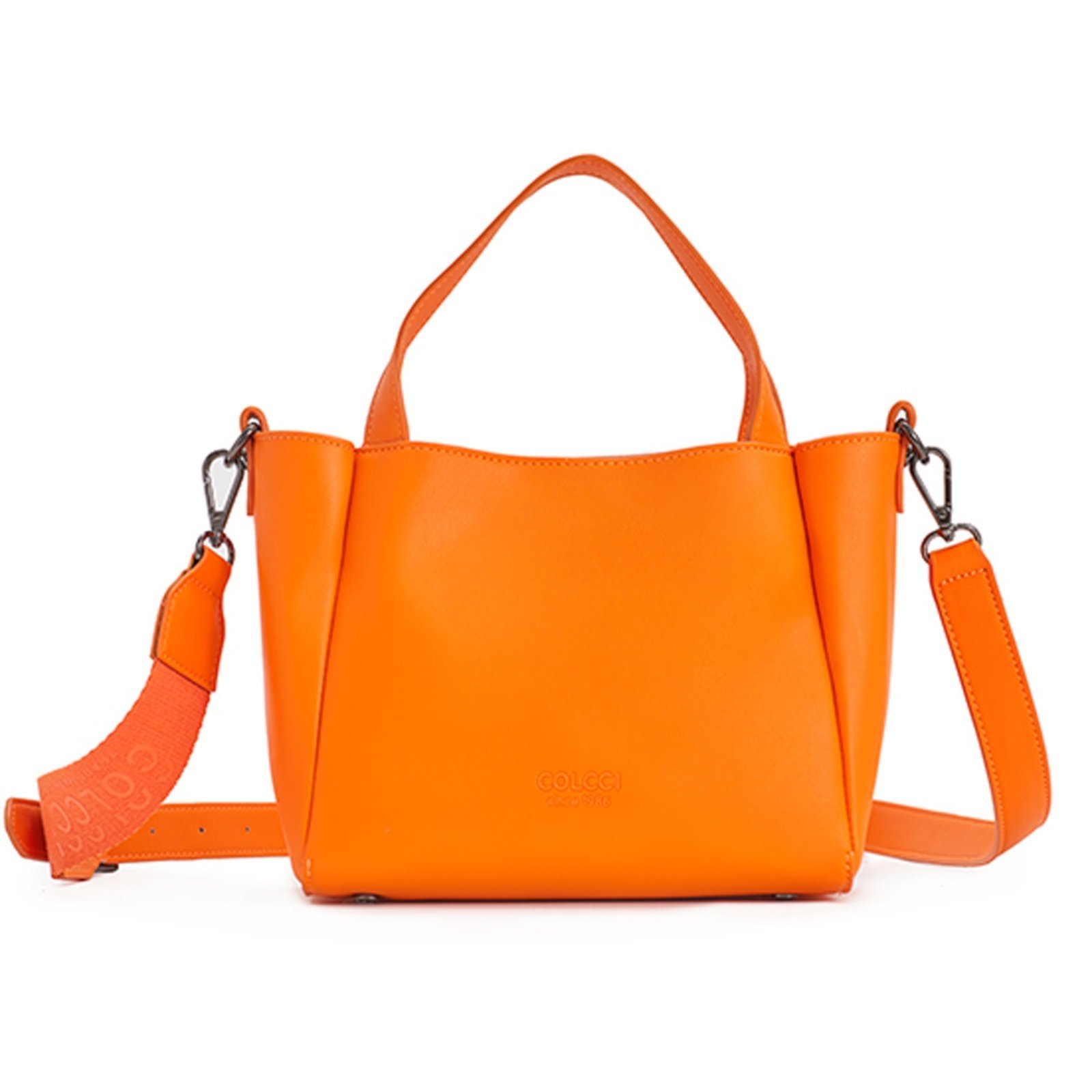 Bolsa Bucket Colcci Logo Stripe IN23 Laranja Feminino