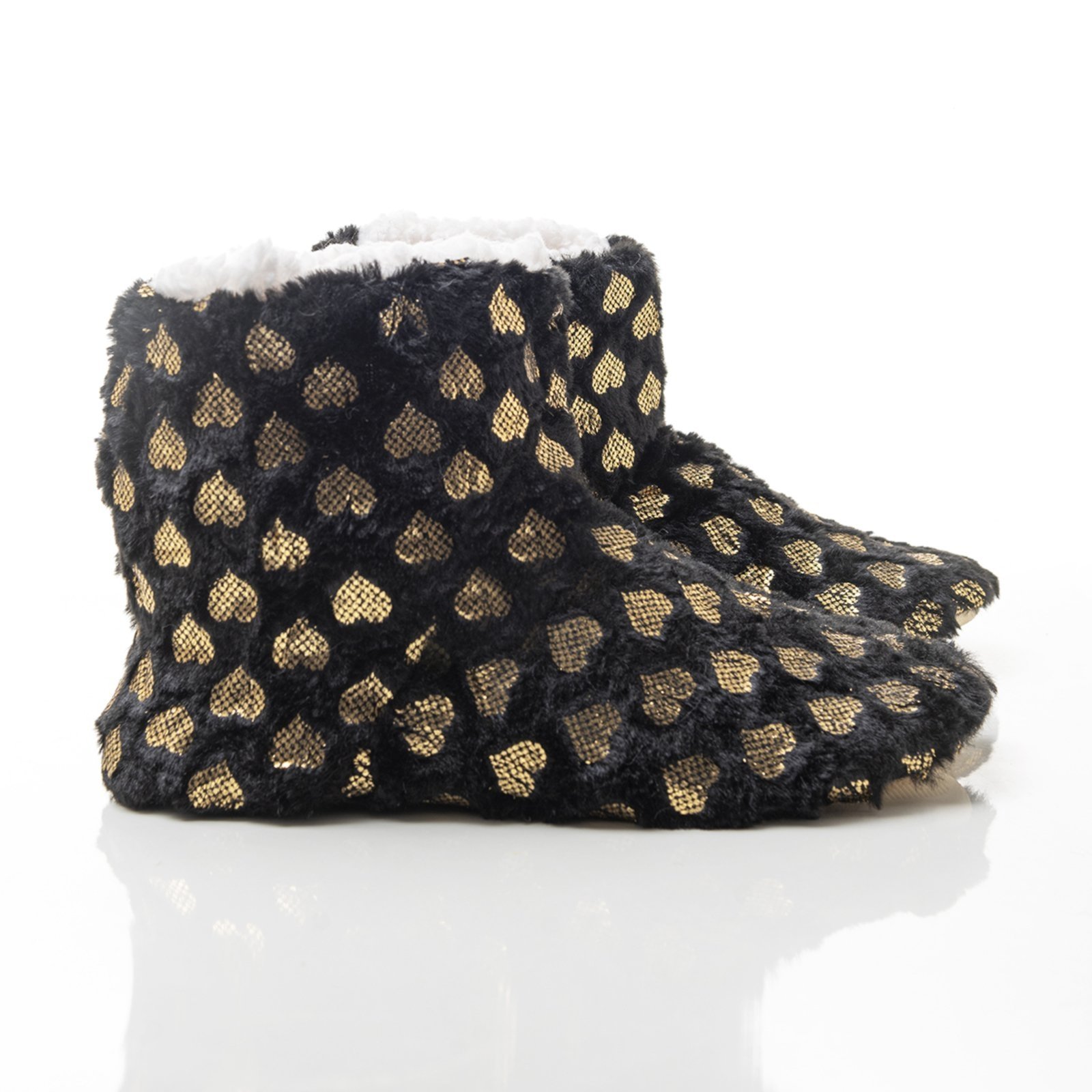 Infantil – Pantufa Botinha Feminina Ivana Coração Preto