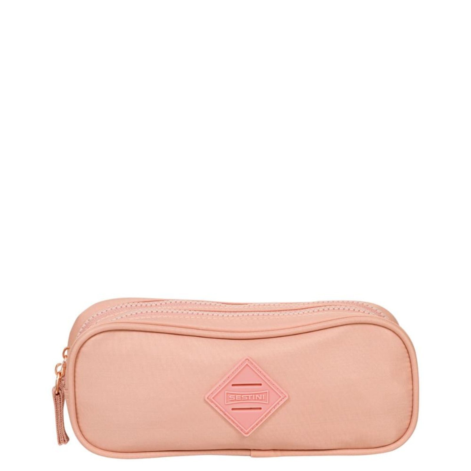 Infantil – Estojo 2 Compartimentos Crinkle – Nude Rosa