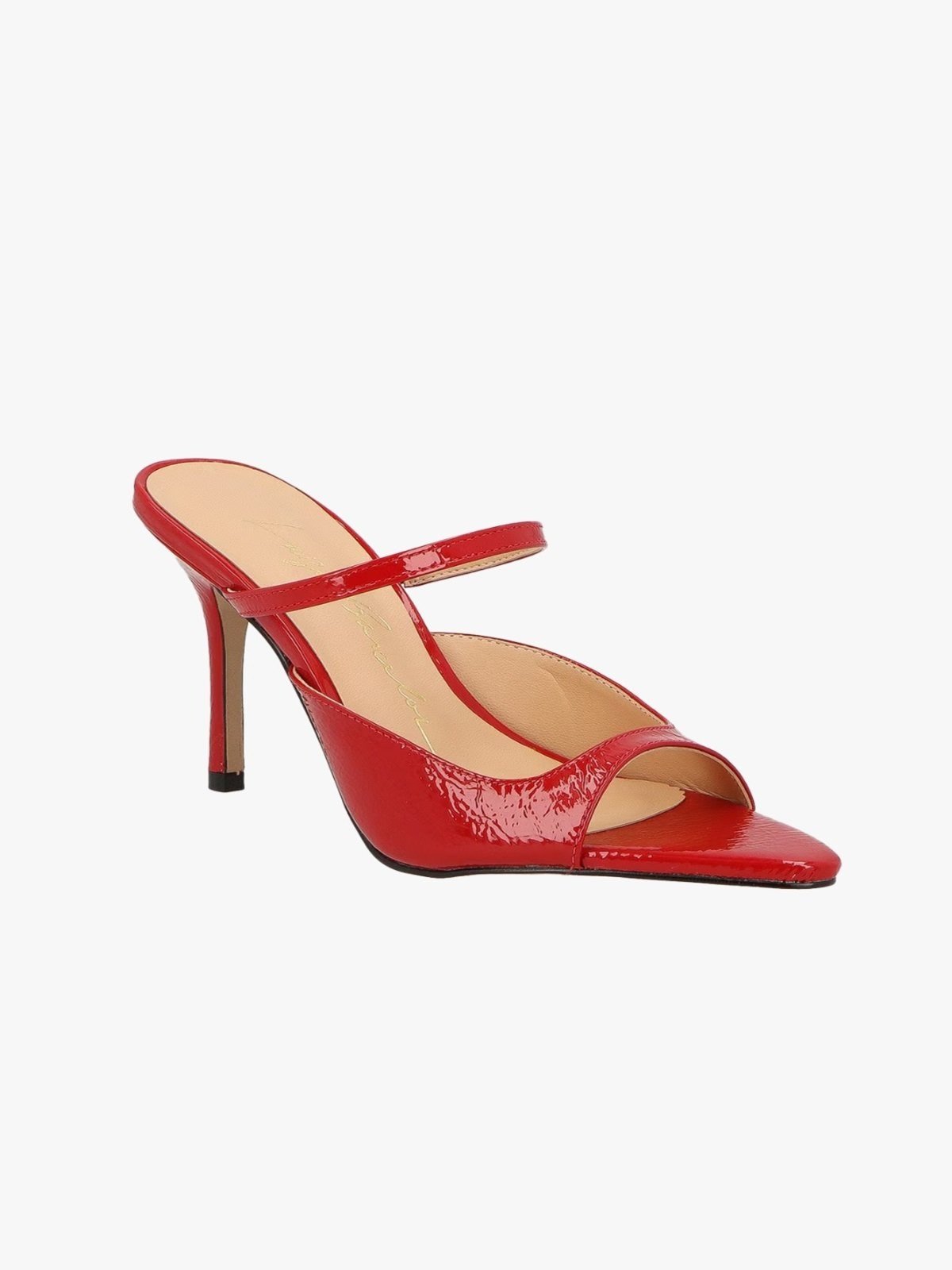 Mule luiza Barcelos Salto Alto Vermelho