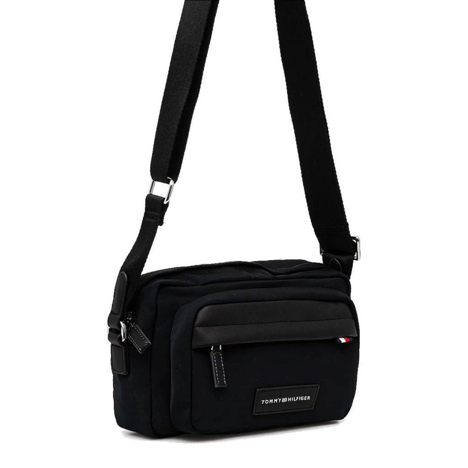 Vista 3 Bolsa Tranversal Tommy Hilfiger Shoulder Bag Nylon Reporter preto Tommy Hilfiger preto