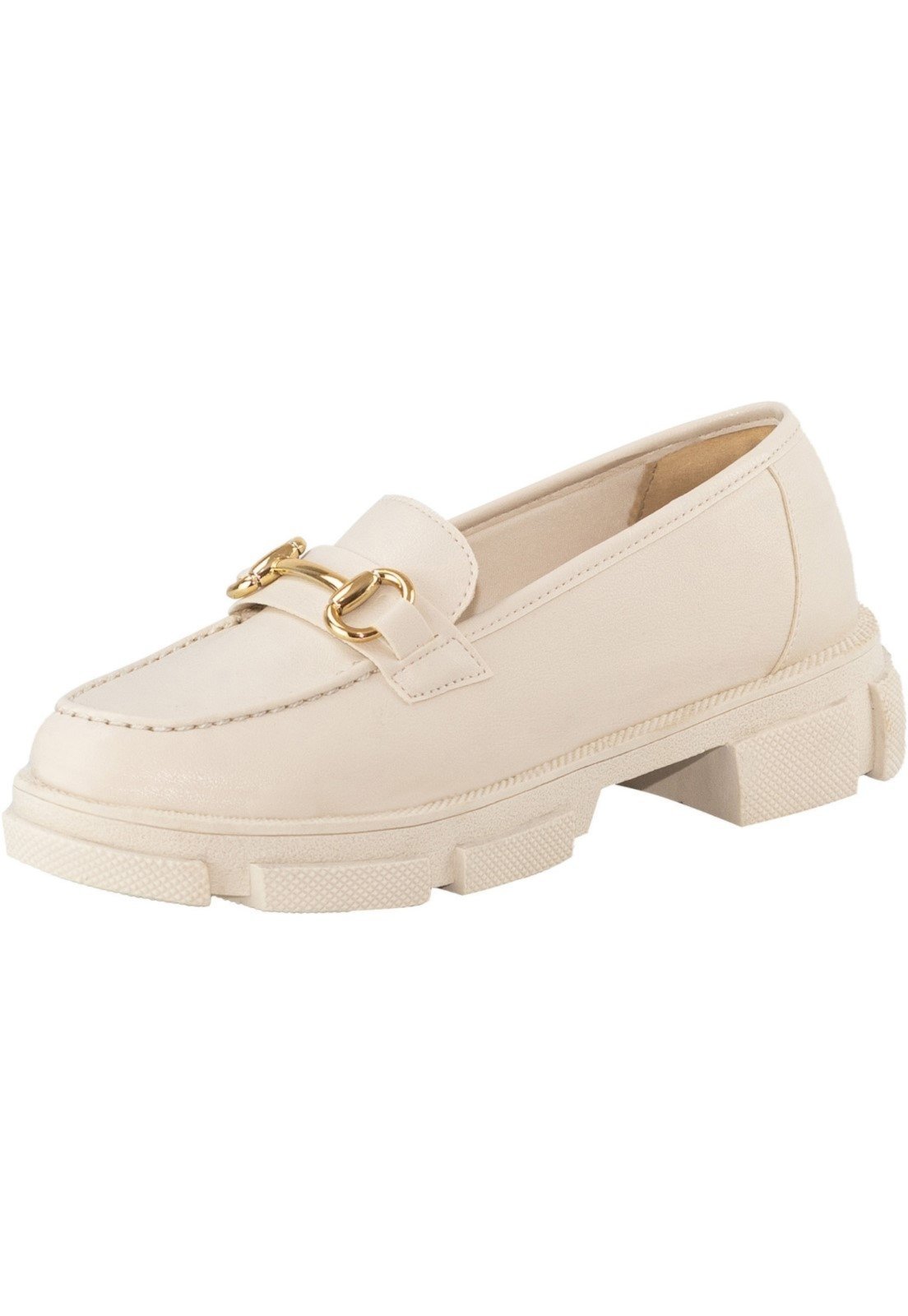 Mocassim Tratorado Lumiss Sapato Oxford Plataforma Off White