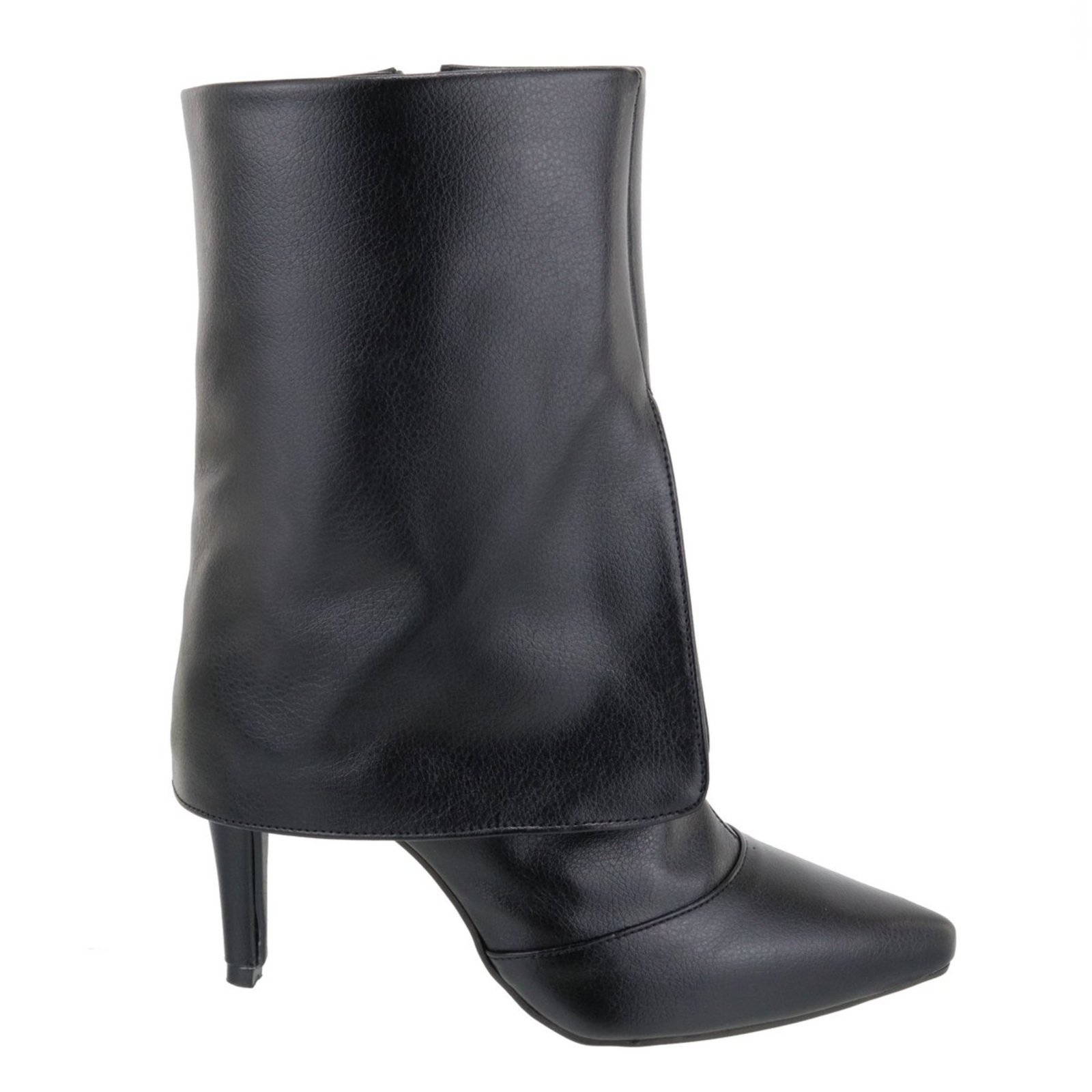 Bota Capa Flor da Pele Cano Curto Salto Alto 1795 Floter Preto