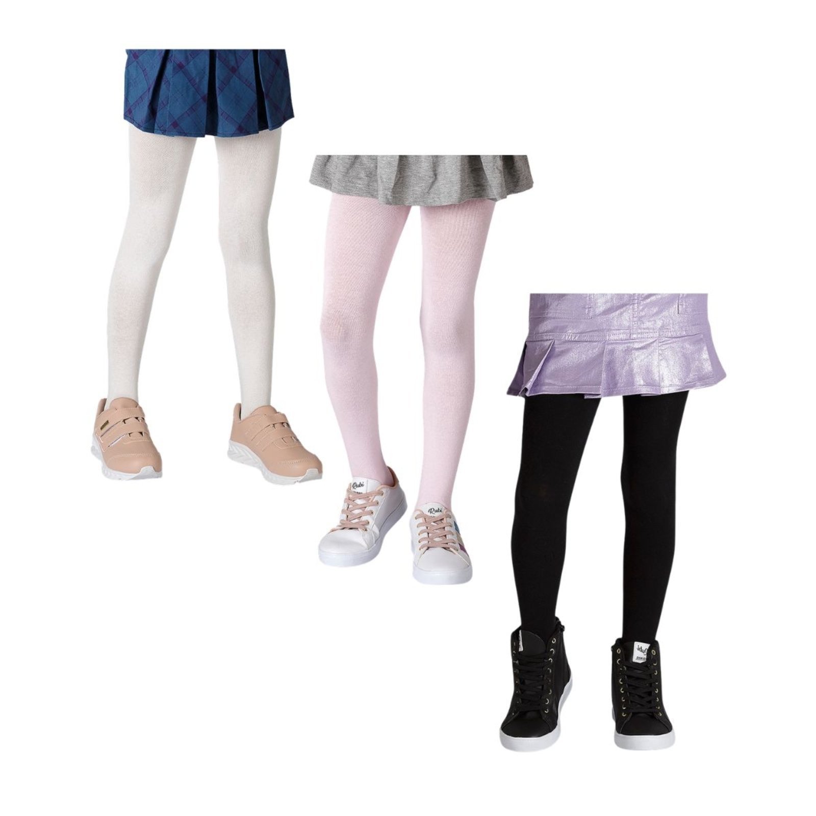 Kit 3 Meia calça menina meia calça , estilosa, modinha para meninas , confortável
