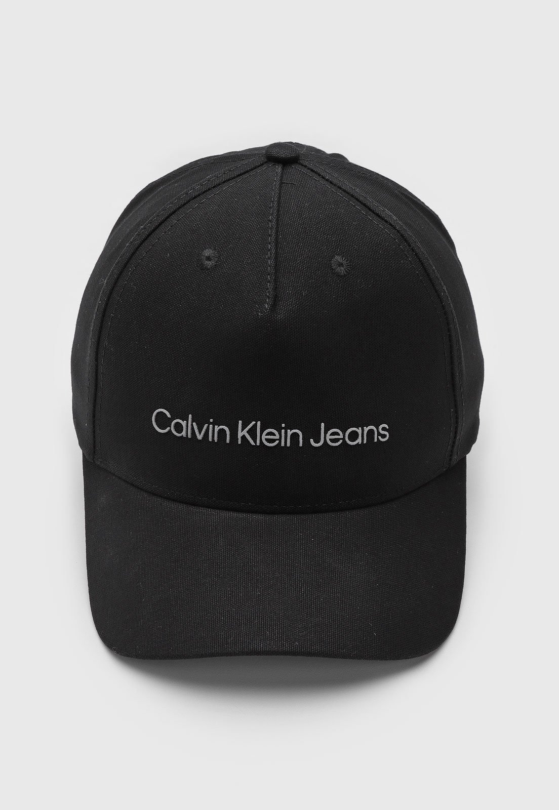 Boné Aberto Calvin Klein Jeans Logo Aba Curva Preto