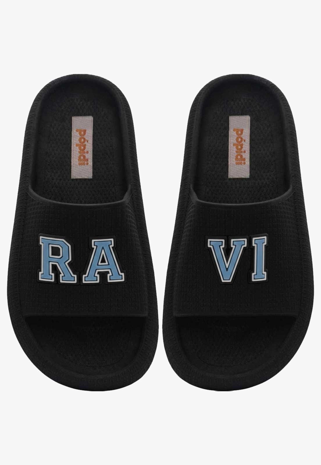 Infantil - Chinelo Pópidi Personalizado RAVI Estilo Nuvem Preto
