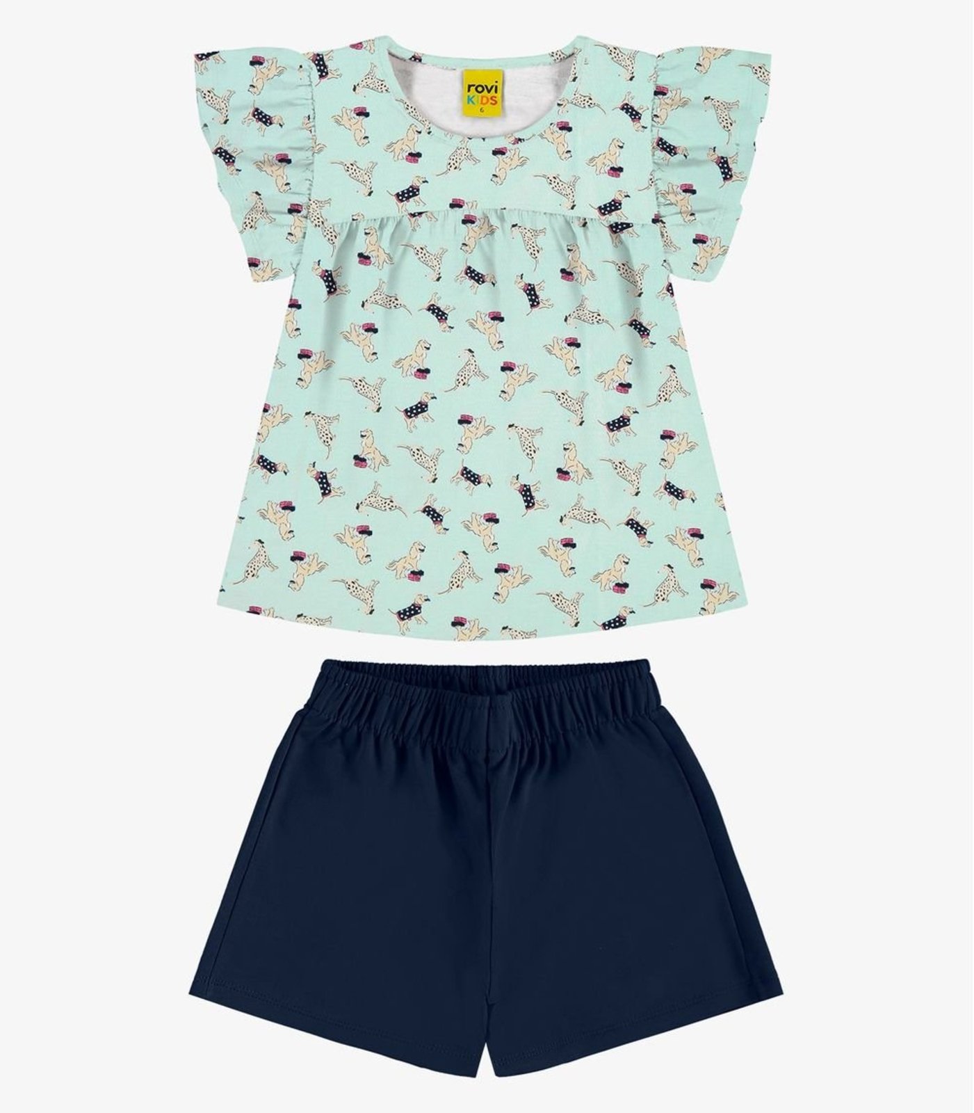 Infantil - Conjunto Blusa Com Shorts Rovi Verde
