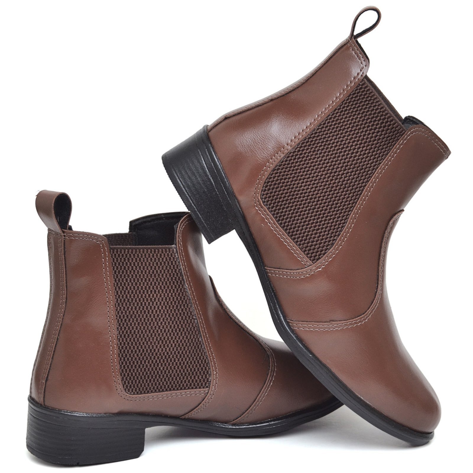 Vista 3 Bota Feminina Casual Cano Médio Polo Blu em Sintético Estilosa Leve Marrom do 33 ao marrom blu Polo Blu marrom blu