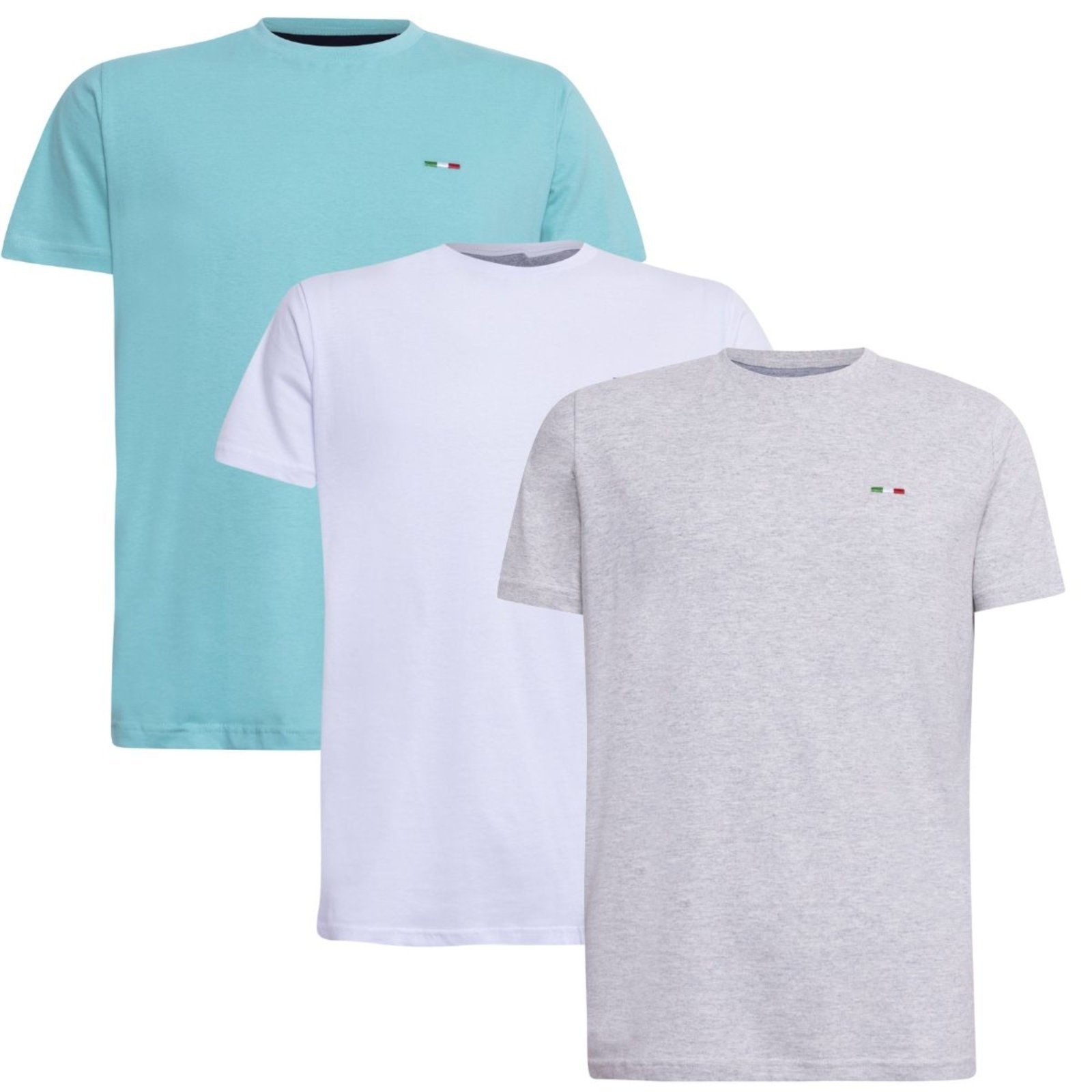 Kit 3 peças Camiseta Industrie Básica Bordada Itália Tommi Algodão Premium Masculina