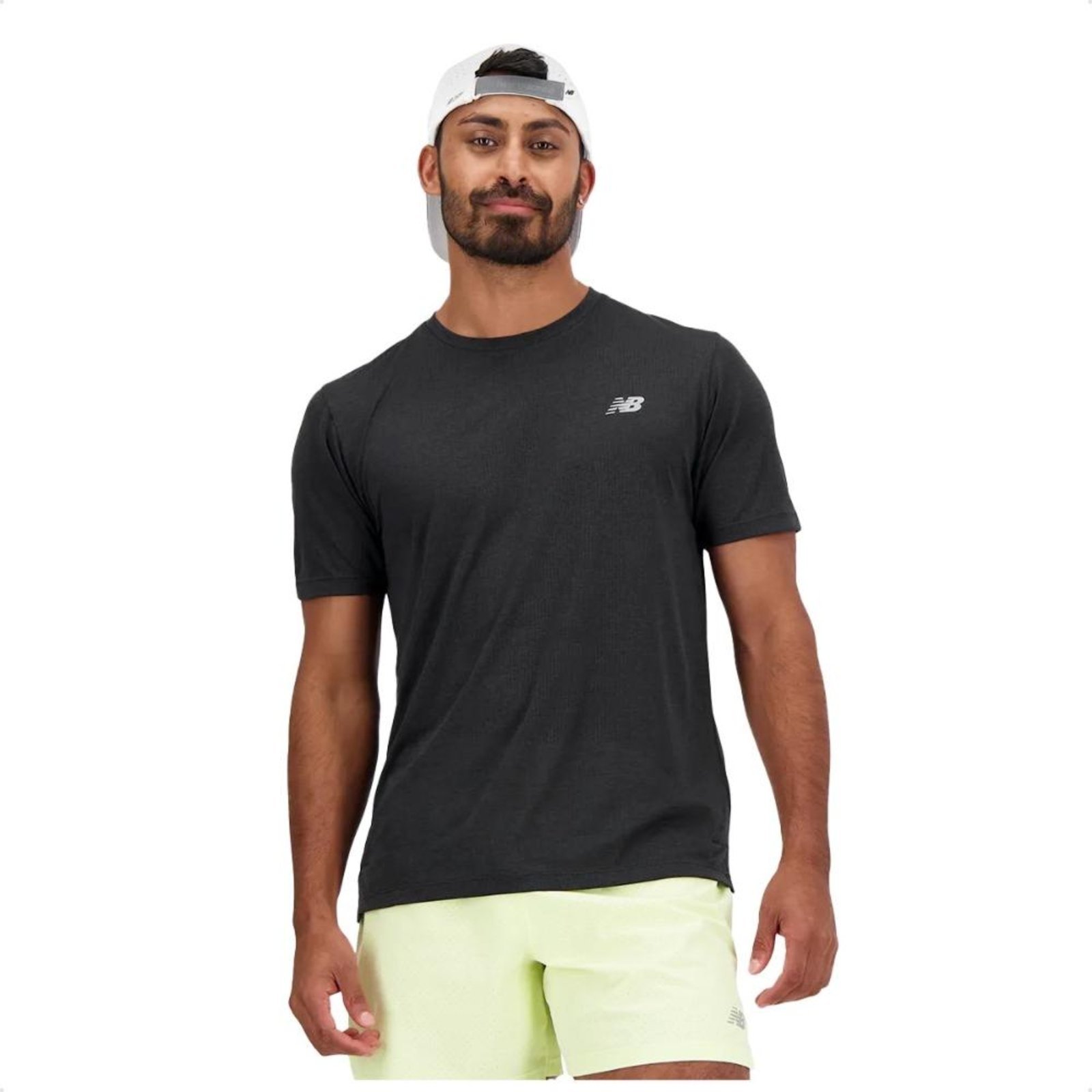 Camiseta New Balance Athletics Run Masculina Preto