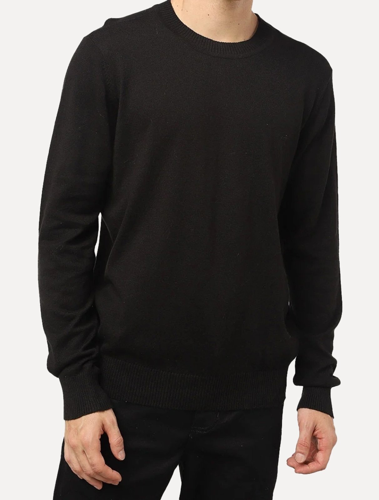 Sueter Ellus Masculino Tricot C-Neck Visco Like Basic Round Preto