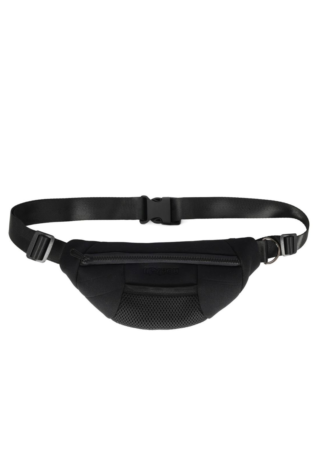 Infantil - Pochete Pet Transversal Pequena para Passeio Camp com Argola e Porta Saquinho Preto
