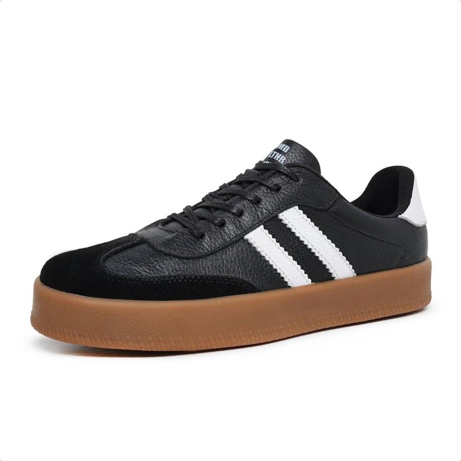 Tênis Feminino Casual Leve Conforto Cadarço Branco 33 Preto