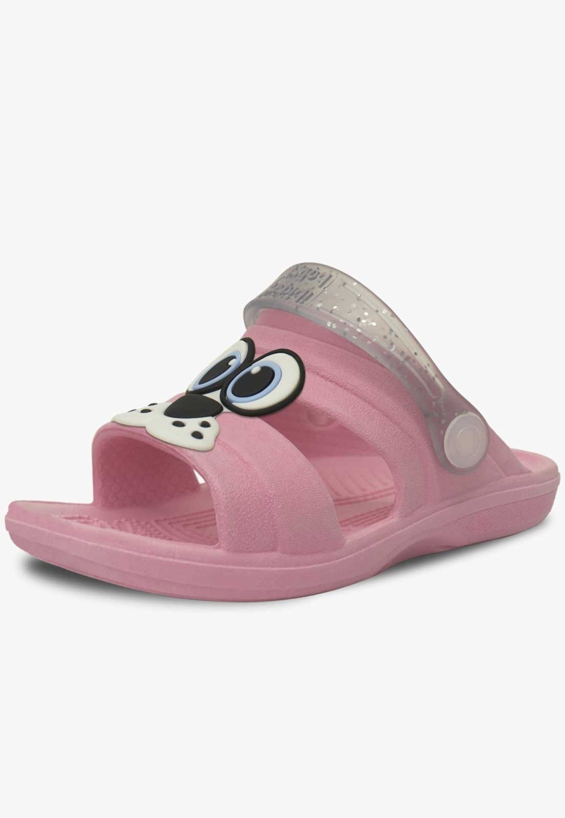 Infantil – Sandalia Papete Feminino Pópidi Menina Babuche Cachorro Rosa