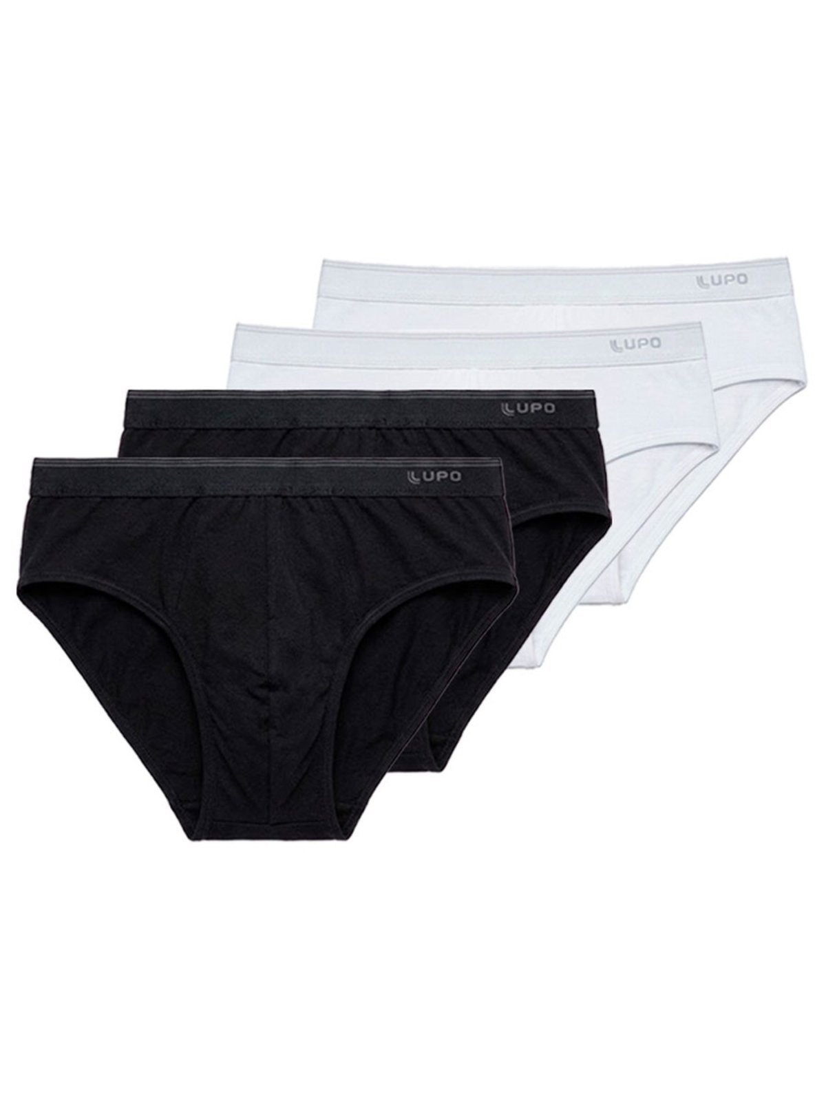 Kit com 4 Cuecas Slip Lupo 485-003