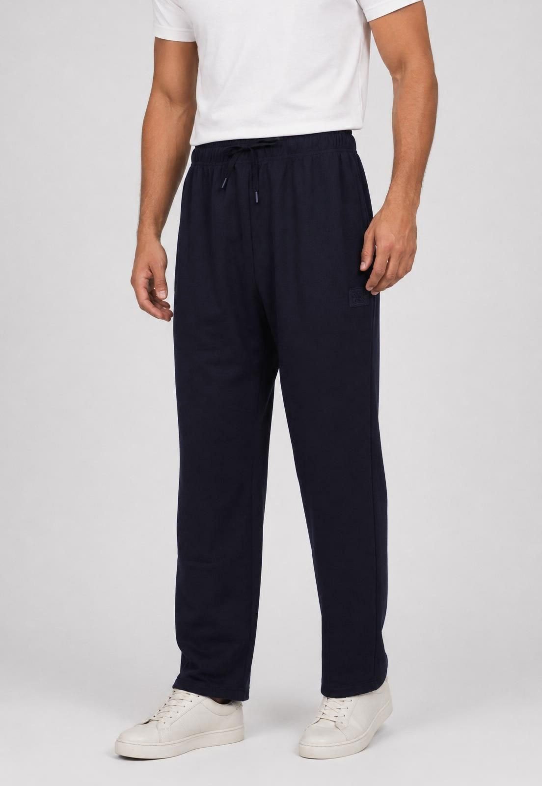 Calça de Moletom Masculina Red Nose Modelagem Ampla Azul-Marinho