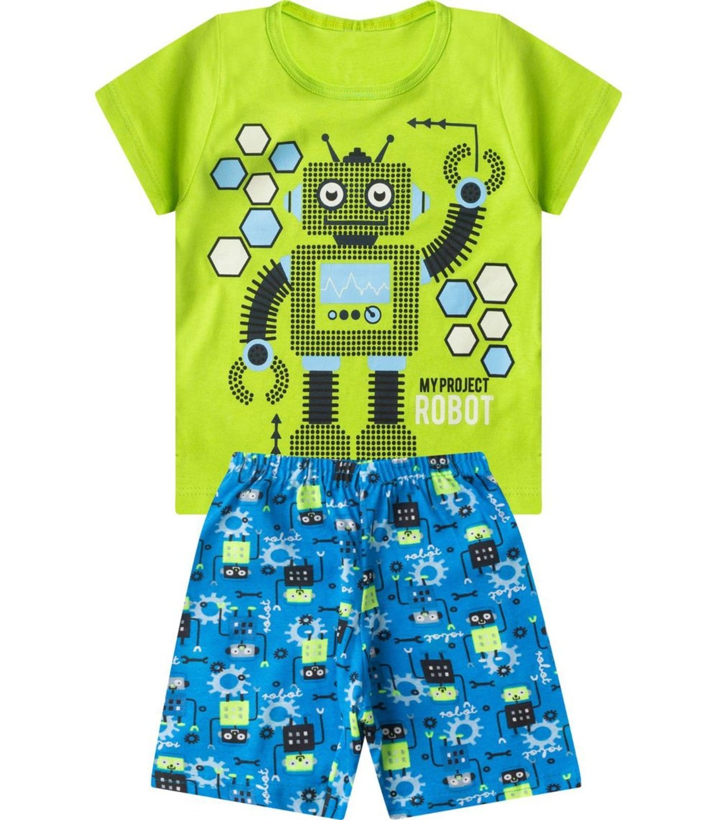 Pijama Masculino Brilha No Escuro Kappes Verde
