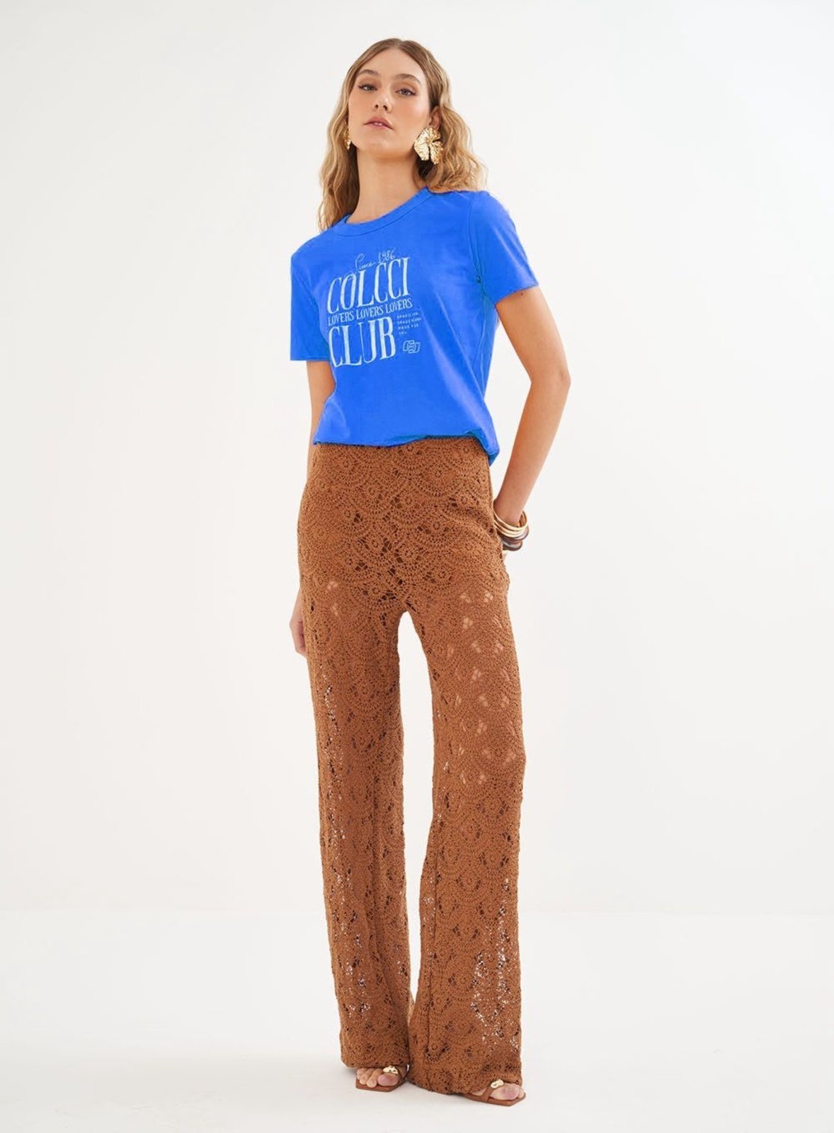 Camiseta Feminina Com Estampa Colcci Azul Klenn