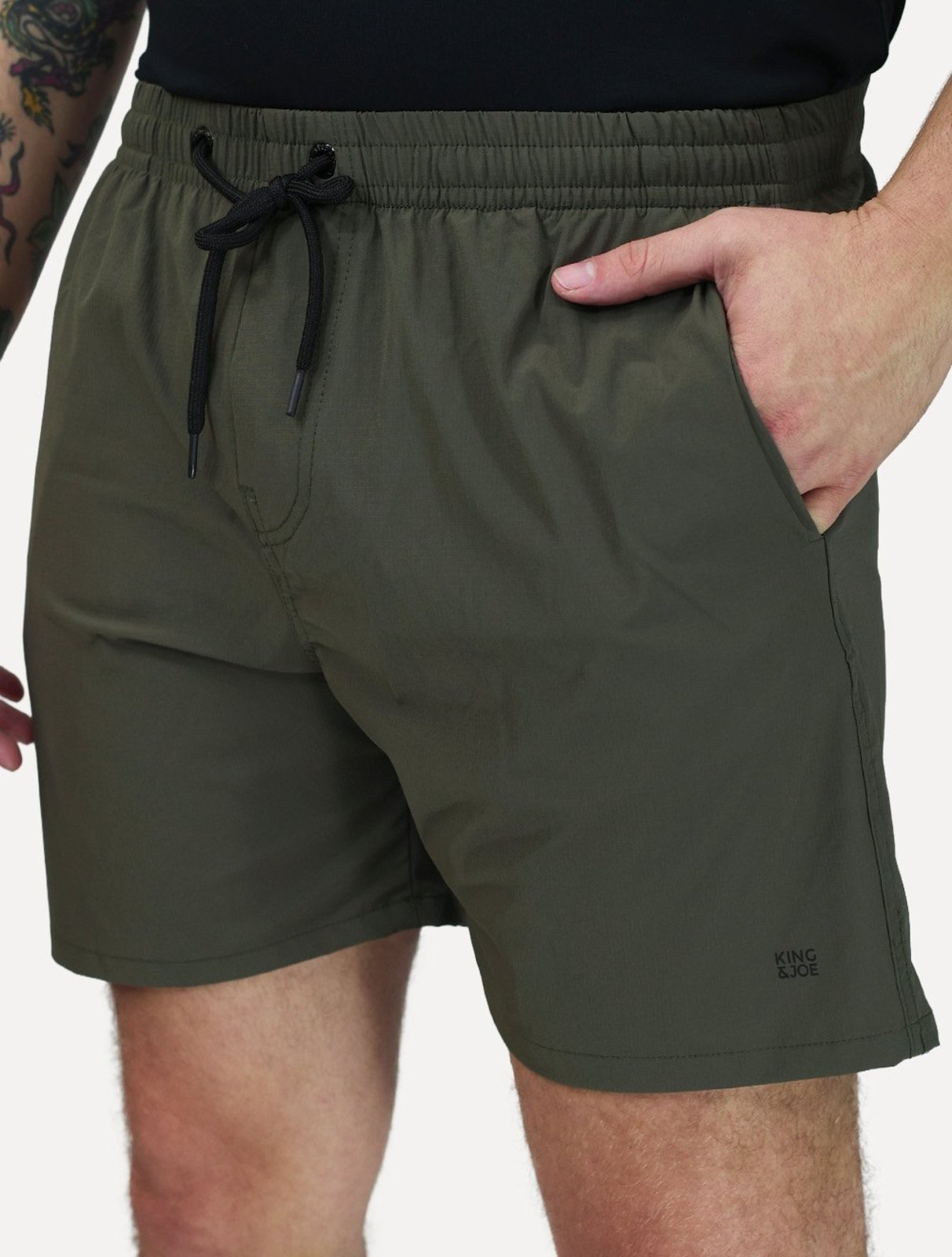 Bermuda King & Joe Masculina Nylon Flex Ripstop Verde Militar