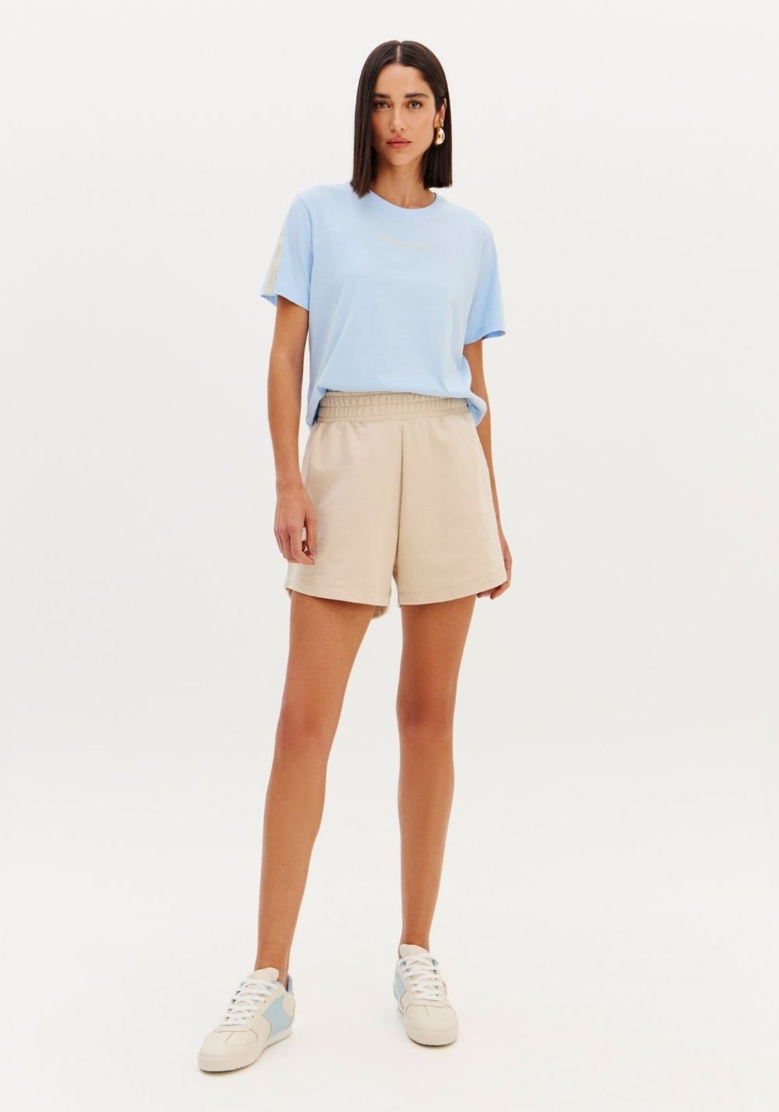 Short De Moletom Com Cintura Alta Sport Easy