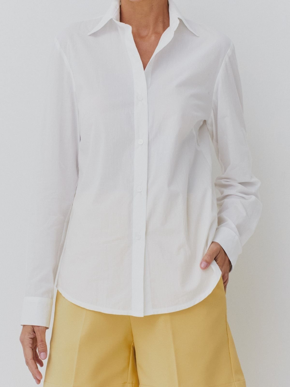 Vista 3 Camisa Via Lessa Luz 100% Algodão Off White off-white white Via Lessa off-white white