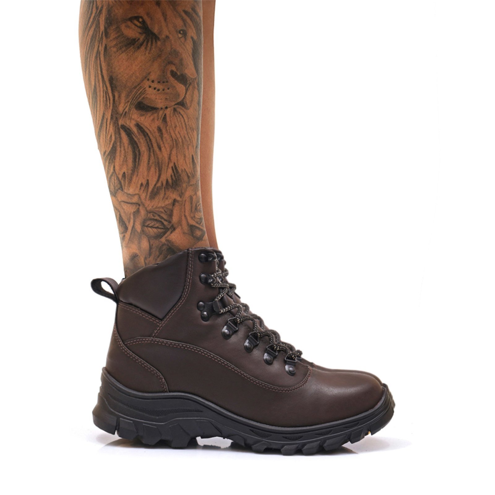 Tenis Trilha Masculina Bota Adventure Confortavel Resistente Marrom