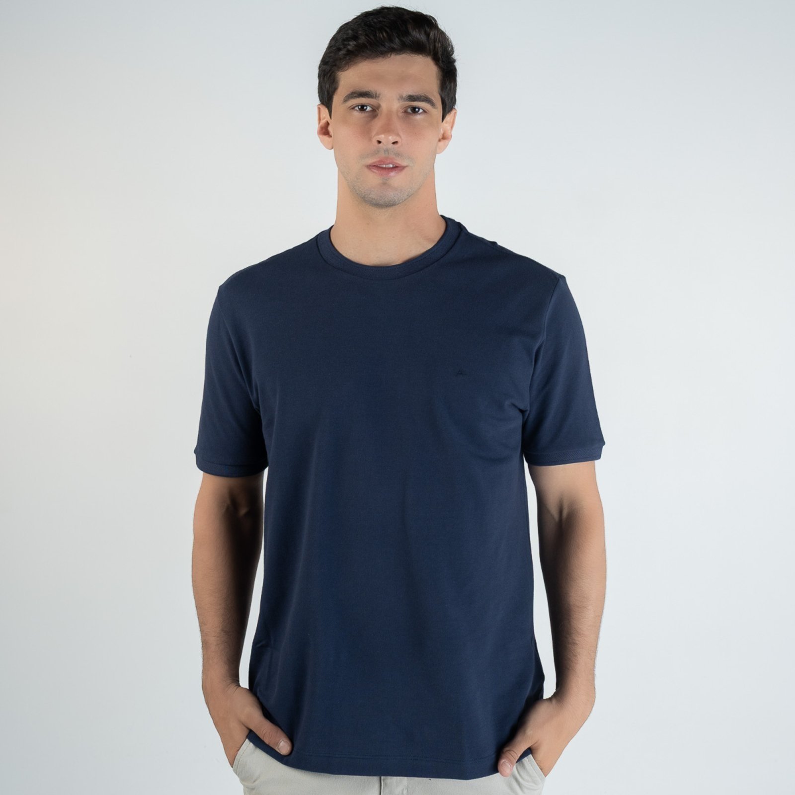Vista 2 Camiseta Aramis Gola Texturizada Marinho azul marinho Aramis azul marinho