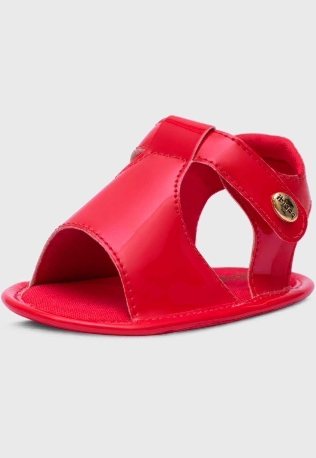 Infantil – Sandalia de Popidi Menina Recem-Nascido Vermelho