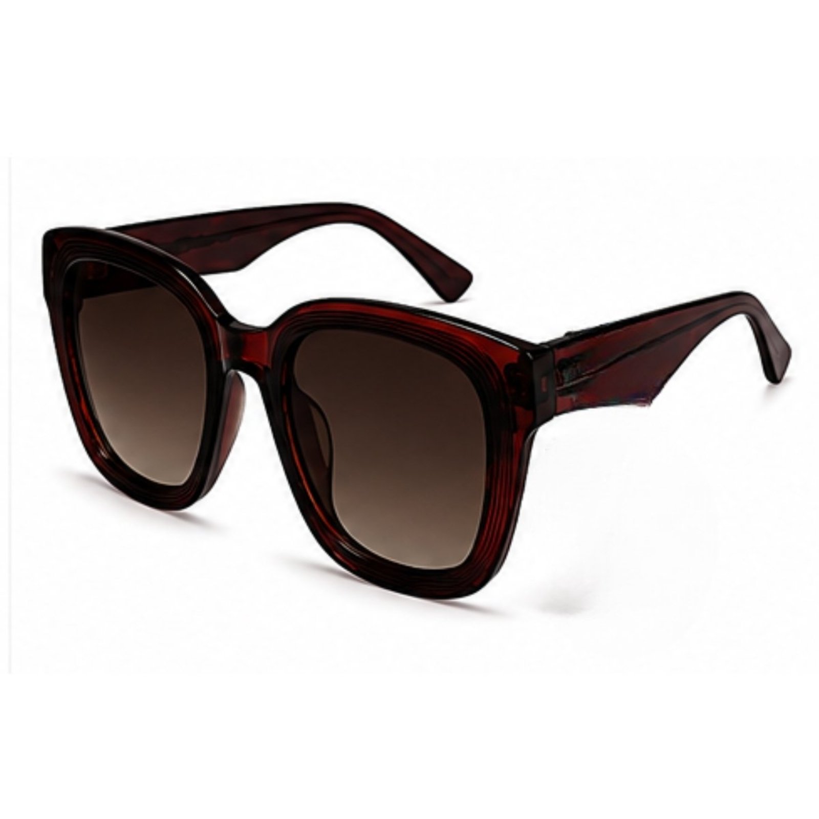 Óculos de Sol Oversize Fashion Moderno Proteção UV400 Marrom