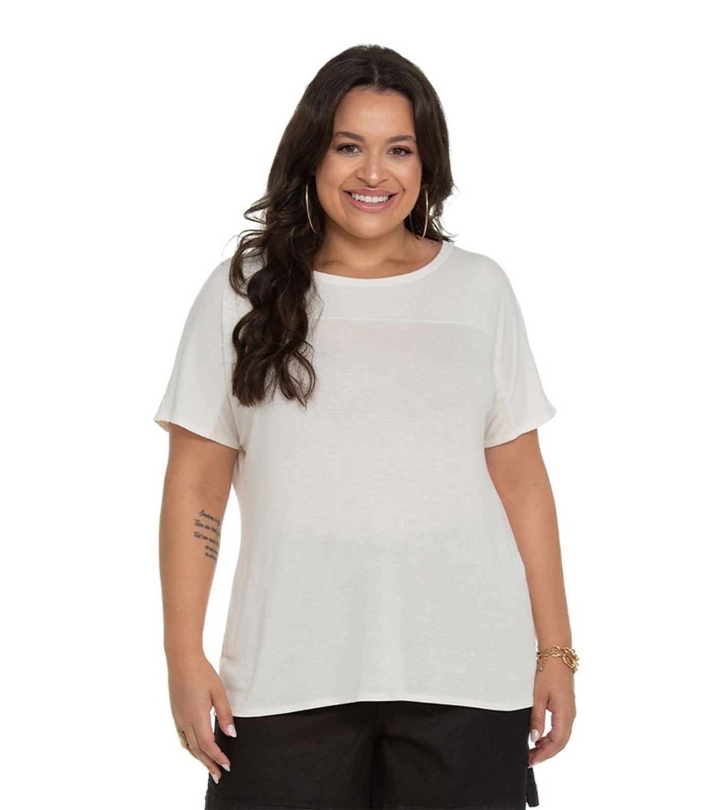 Blusa Feminina Em Visco Tricot Secret Glam Bege